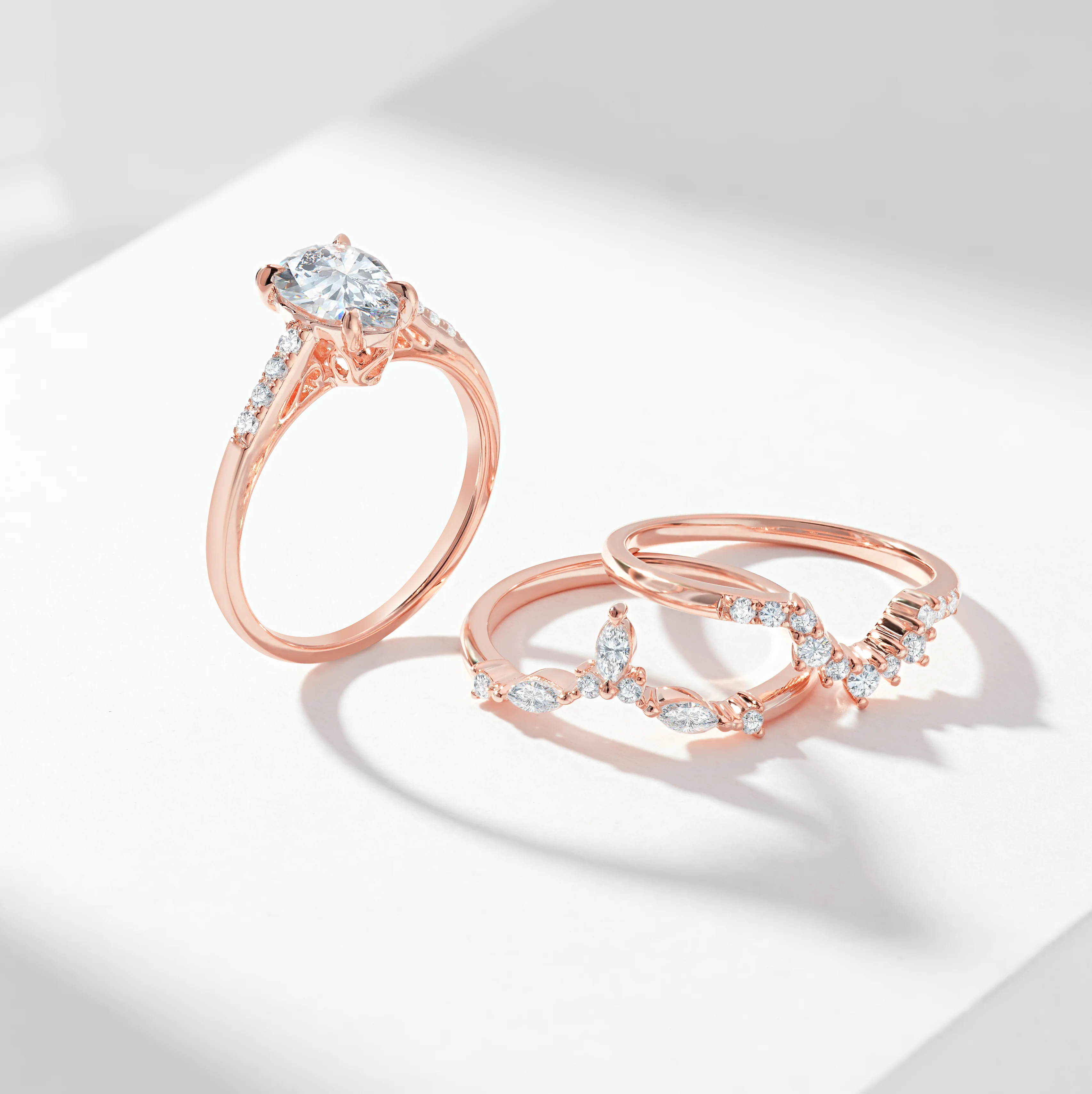 1.5ct Pear Diamond Engagement Ring With Marquise And Round Brilliant Diamond Contoured Fitted Wedders Bridal Set 2.0tdw - Image 3