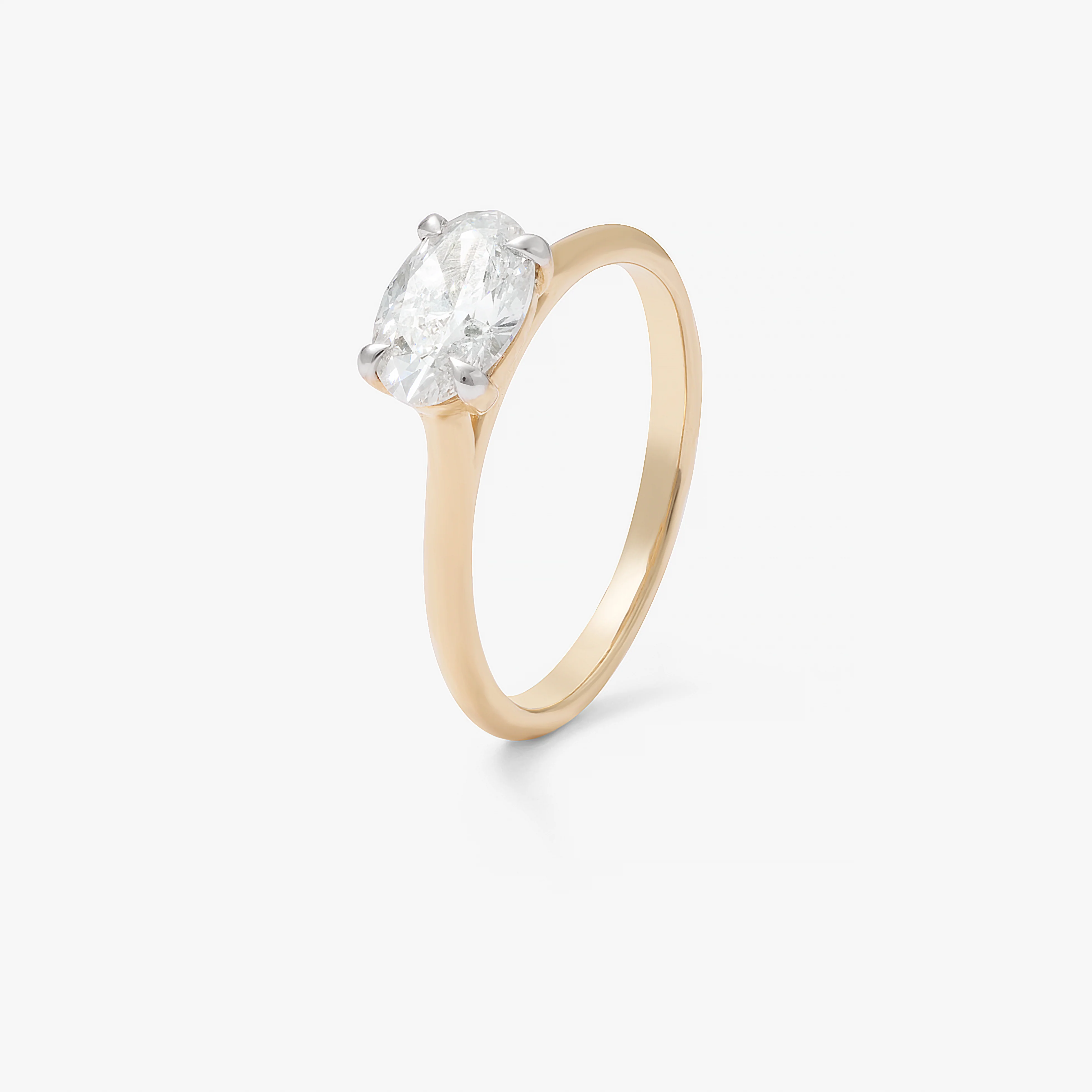 9y1.00ct oval lab diamond claw set solitaire ring sz M - Image 2