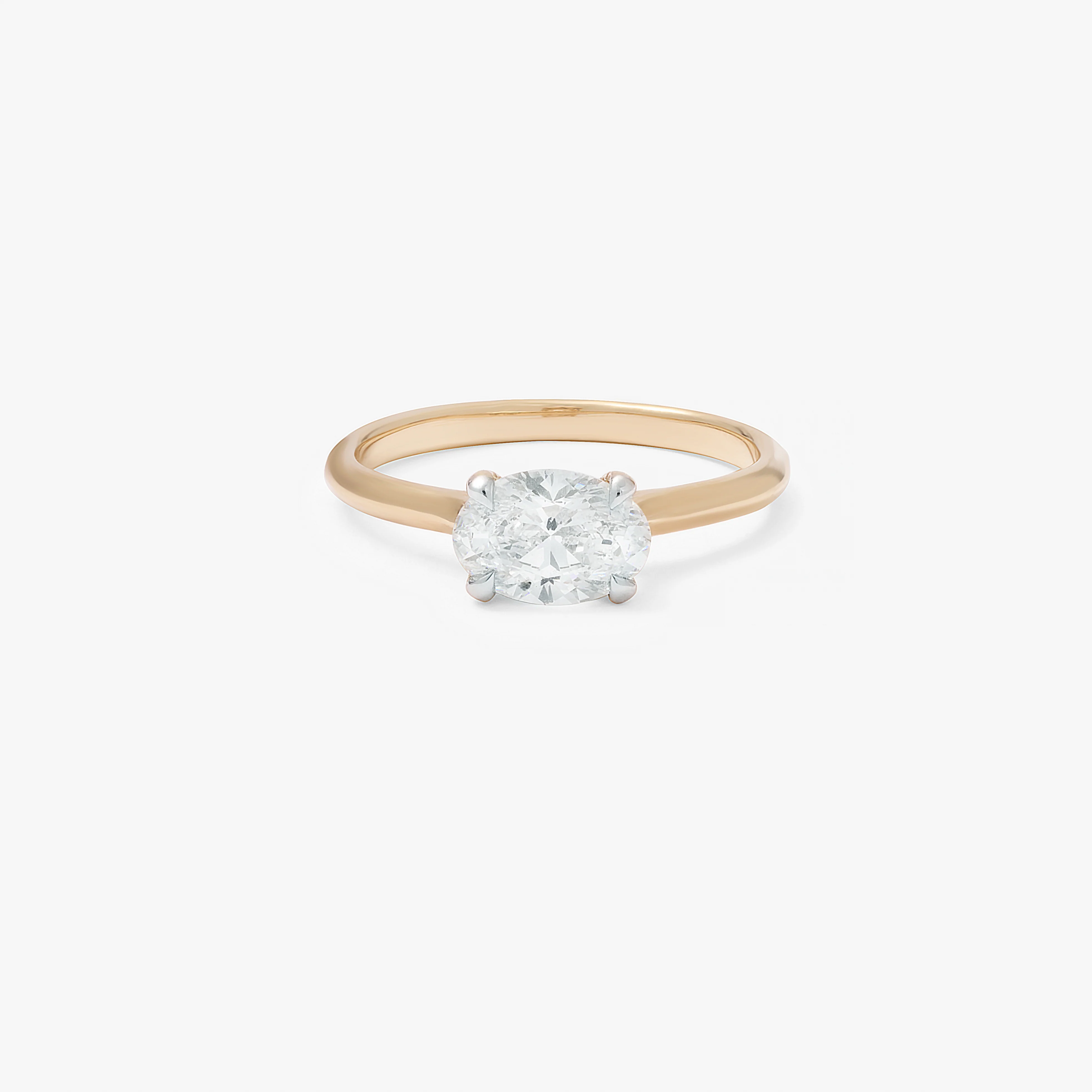 9y1.00ct oval lab diamond claw set solitaire ring sz M - Image 3