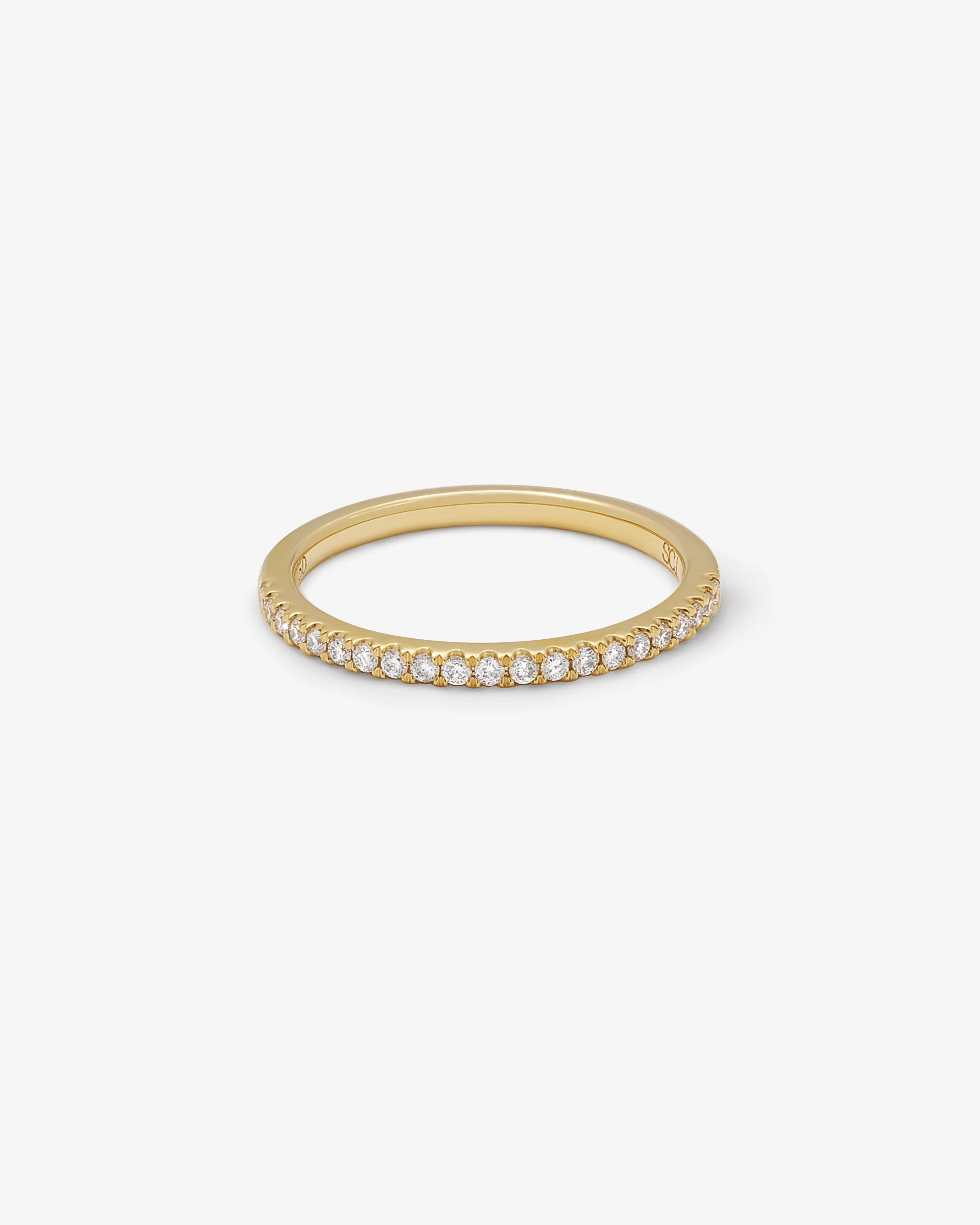 18y 0.16tdw diamond fine claw set wedder/eternity ring sz O - Image 3