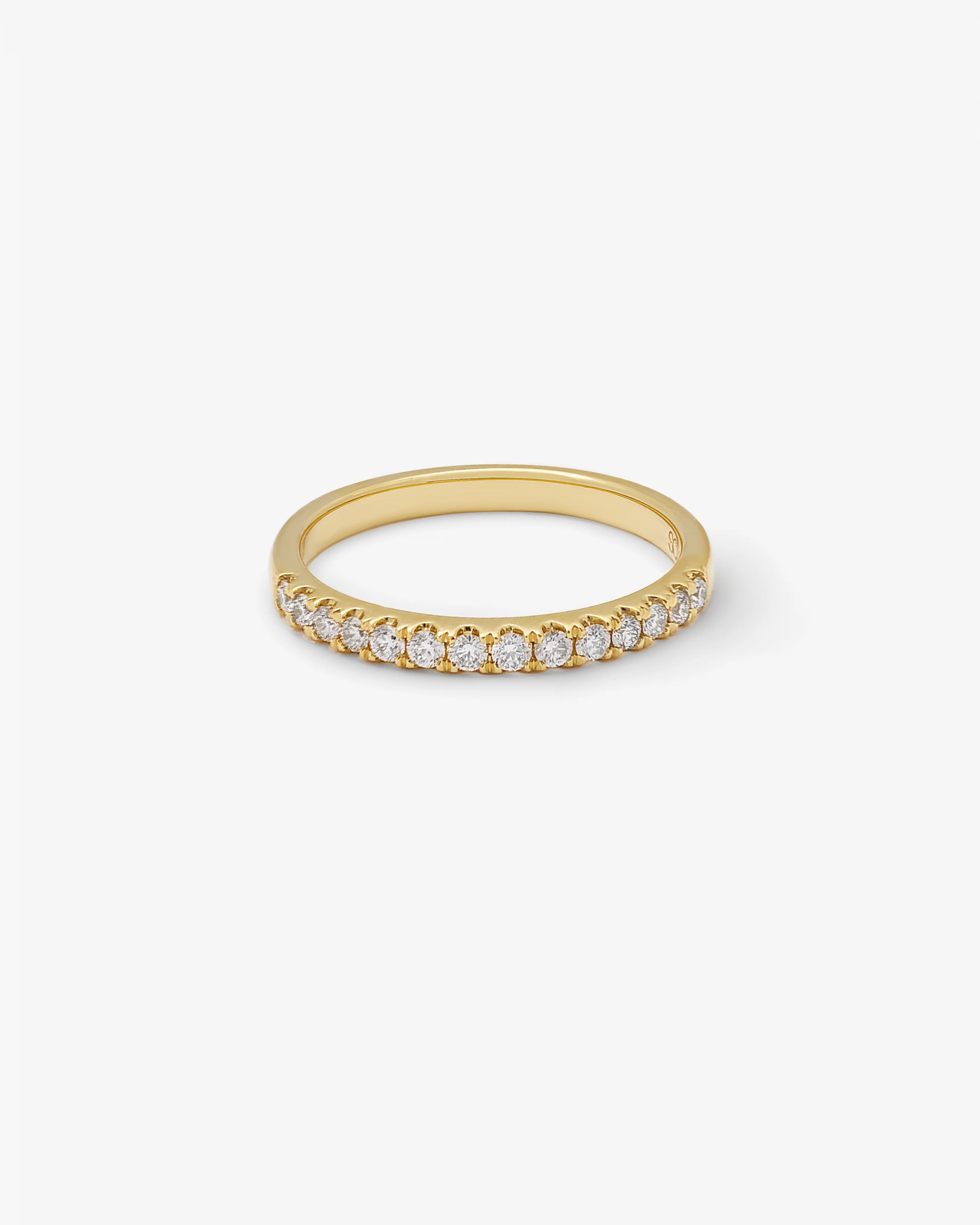 18K Yellow Gold Round Brilliant Diamond Band 0.24tdw - Image 3