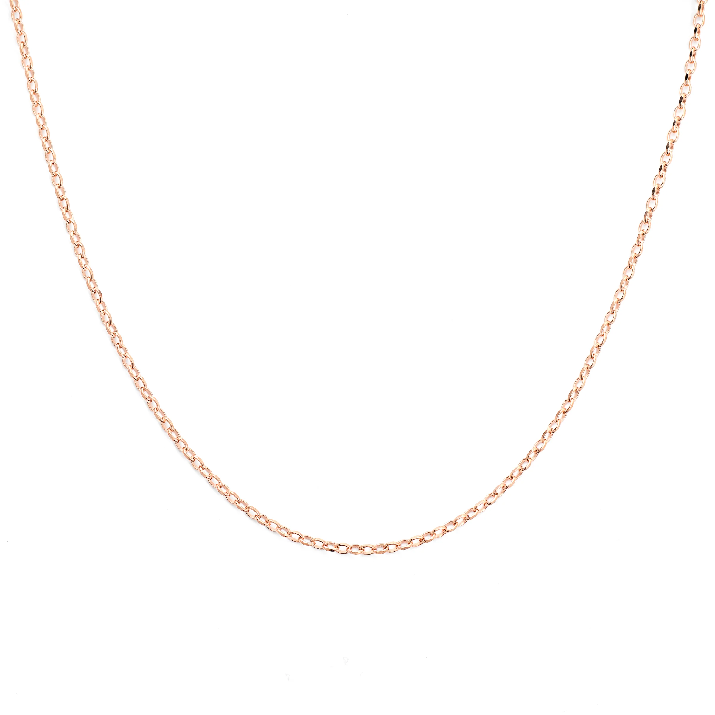 9K Rose Gold Diamond Cut Oval Belcher Chain - Image 3