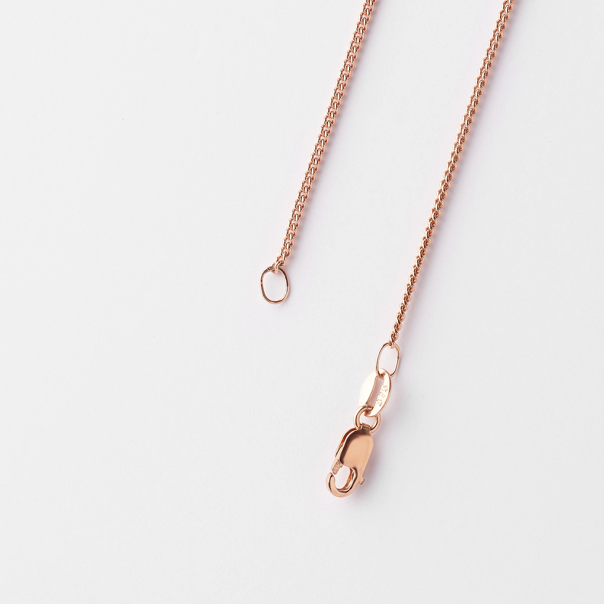 9K Rose Gold Round Curb Chain - Image 2