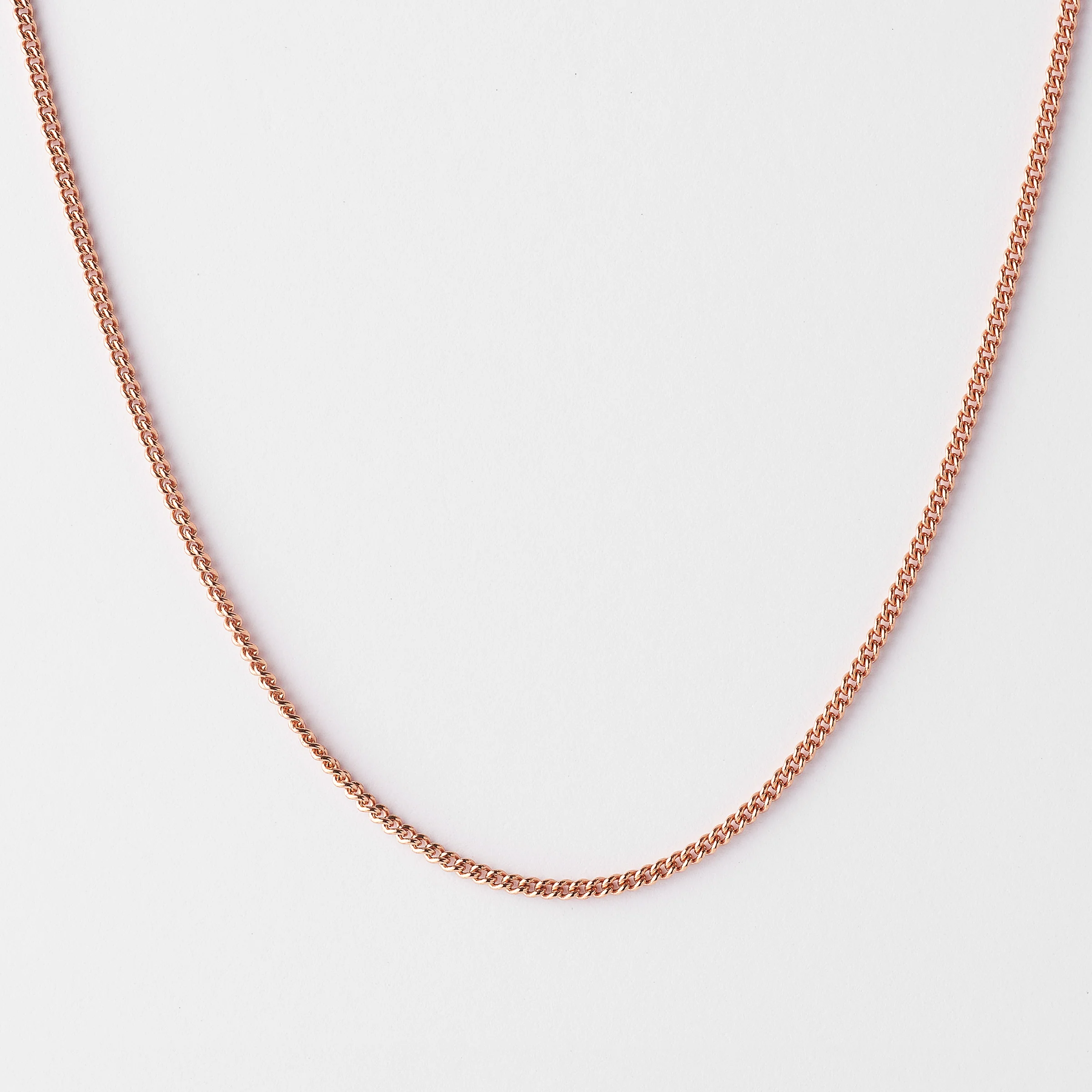 9K Rose Gold Round Curb Chain - Image 3