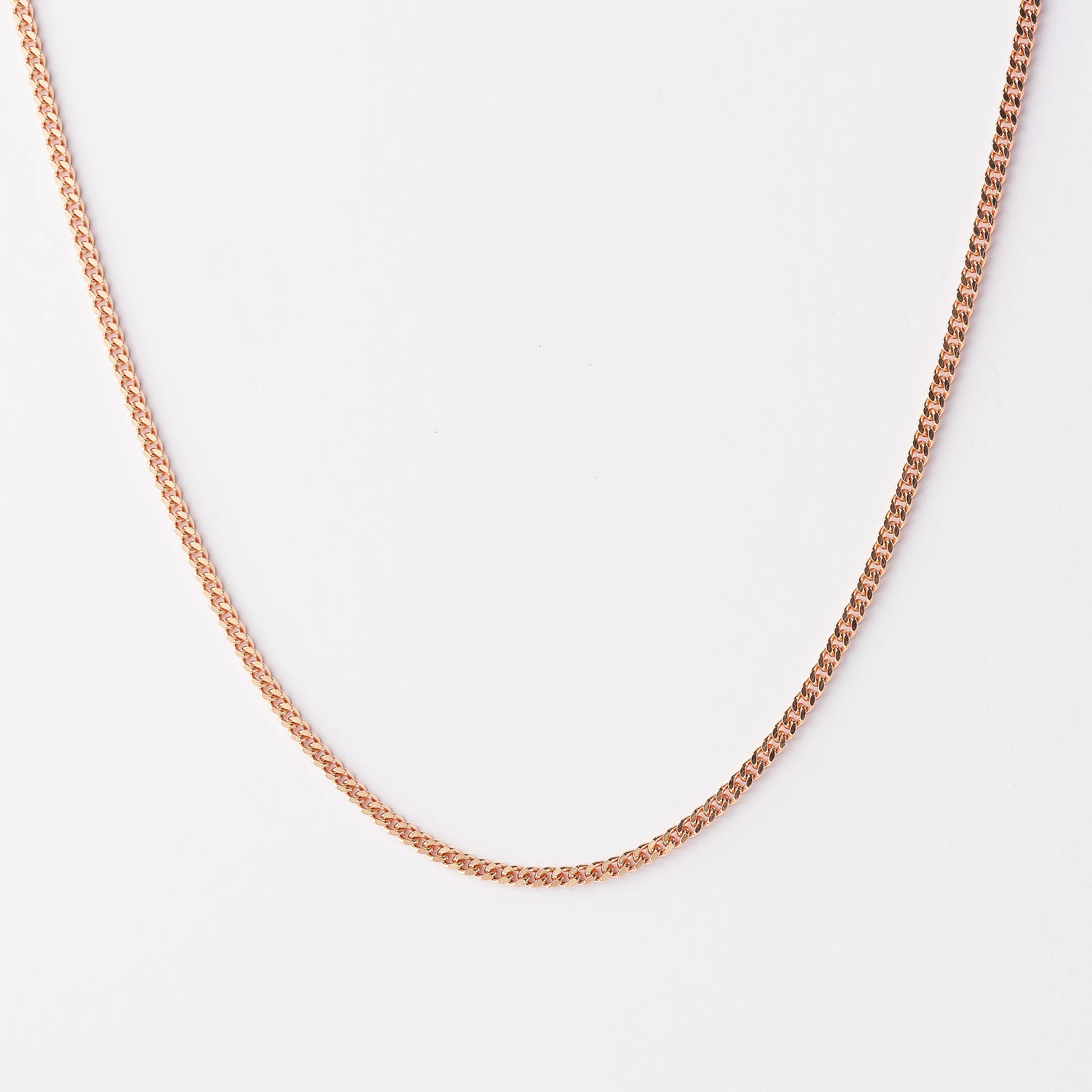 9K Rose Gold Diamond Cut Curb Chain - Image 3