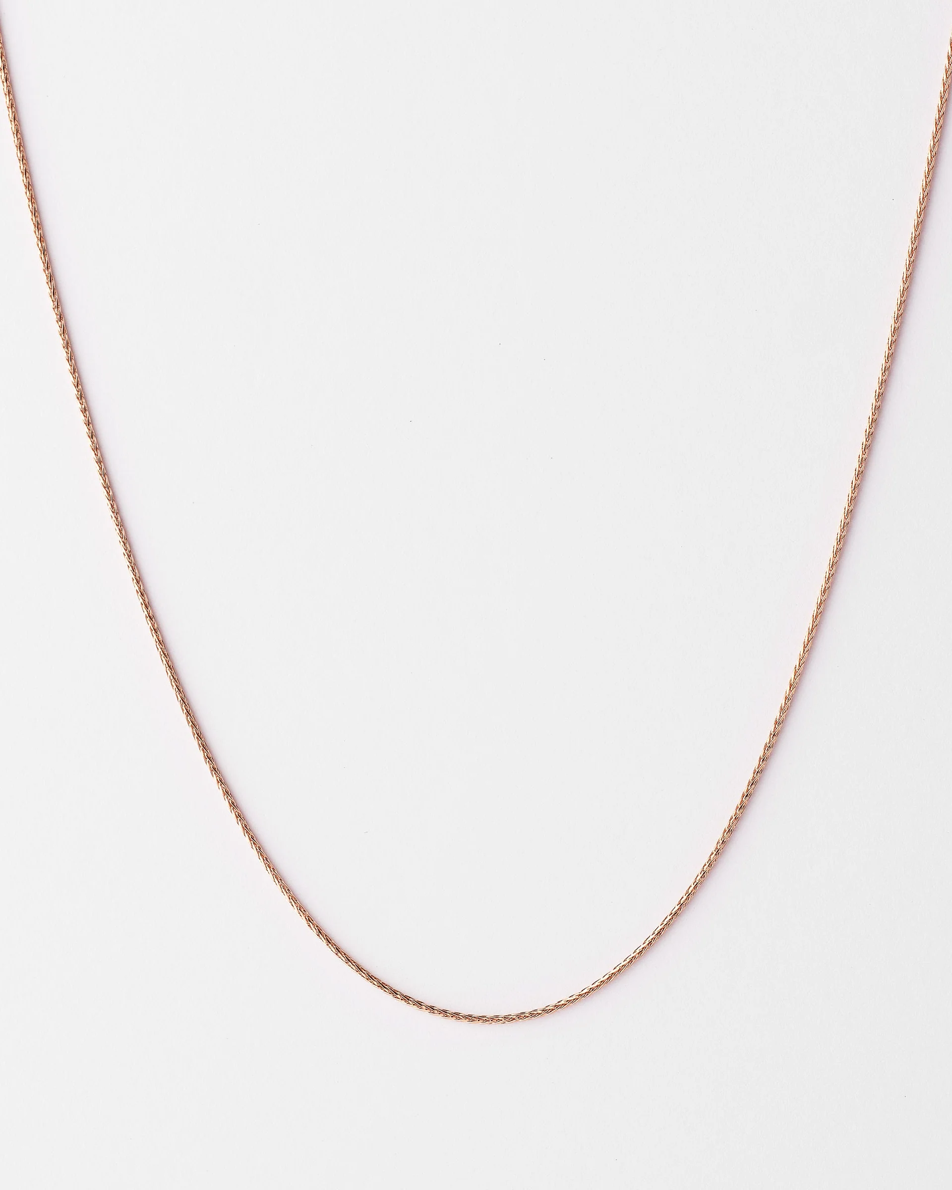 9K Rose Gold 55cm Magic Wheat Chain 0.8mm - Image 3