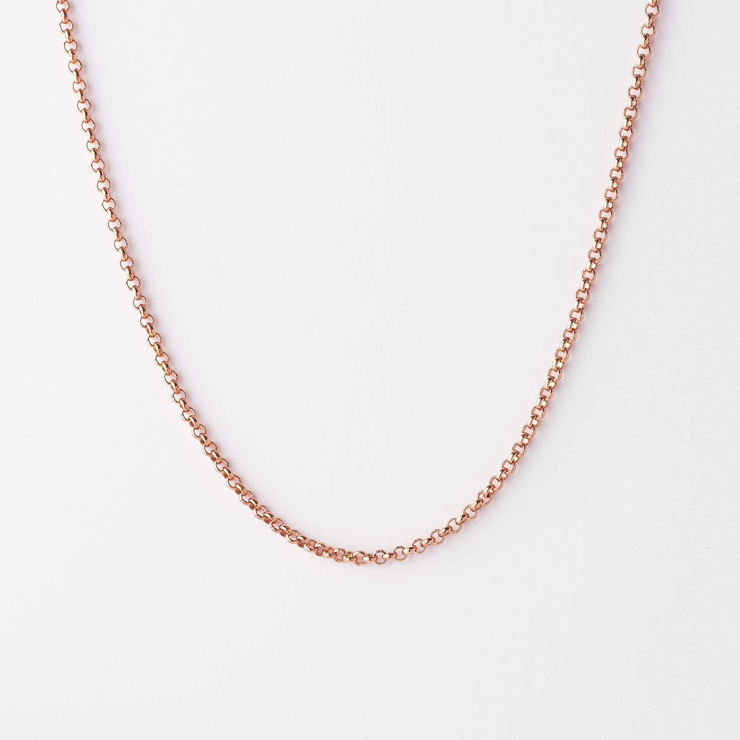 9K Rose Gold Round Belcher Chain - Image 3