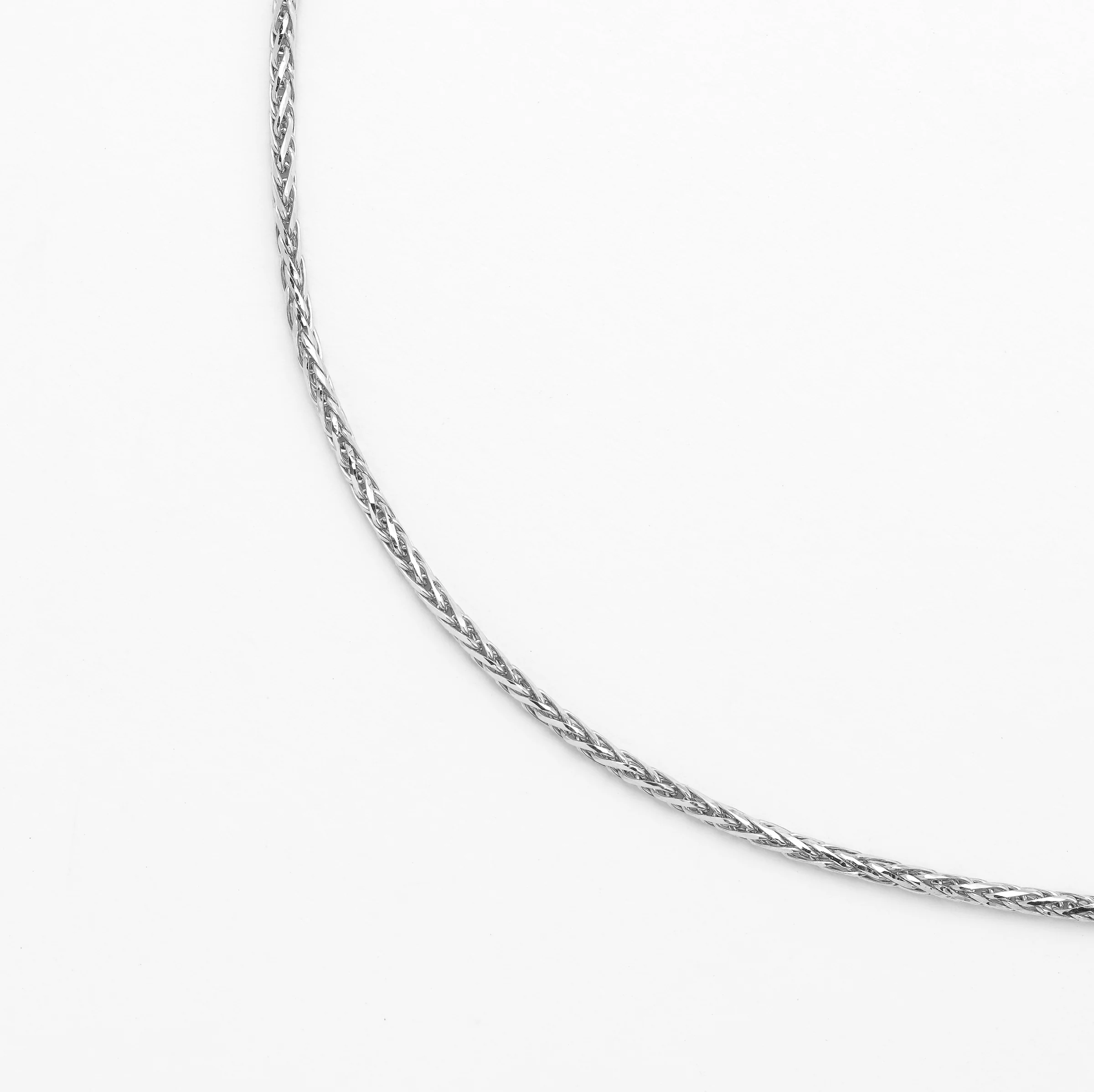 9K White Gold Magic Wheat Chain - Image 3