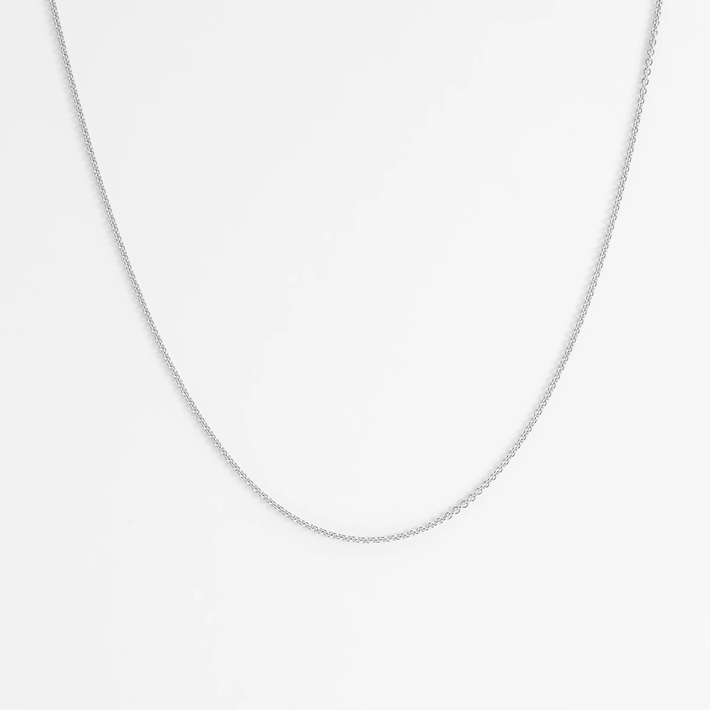9K White Gold Cable Chain - Image 3