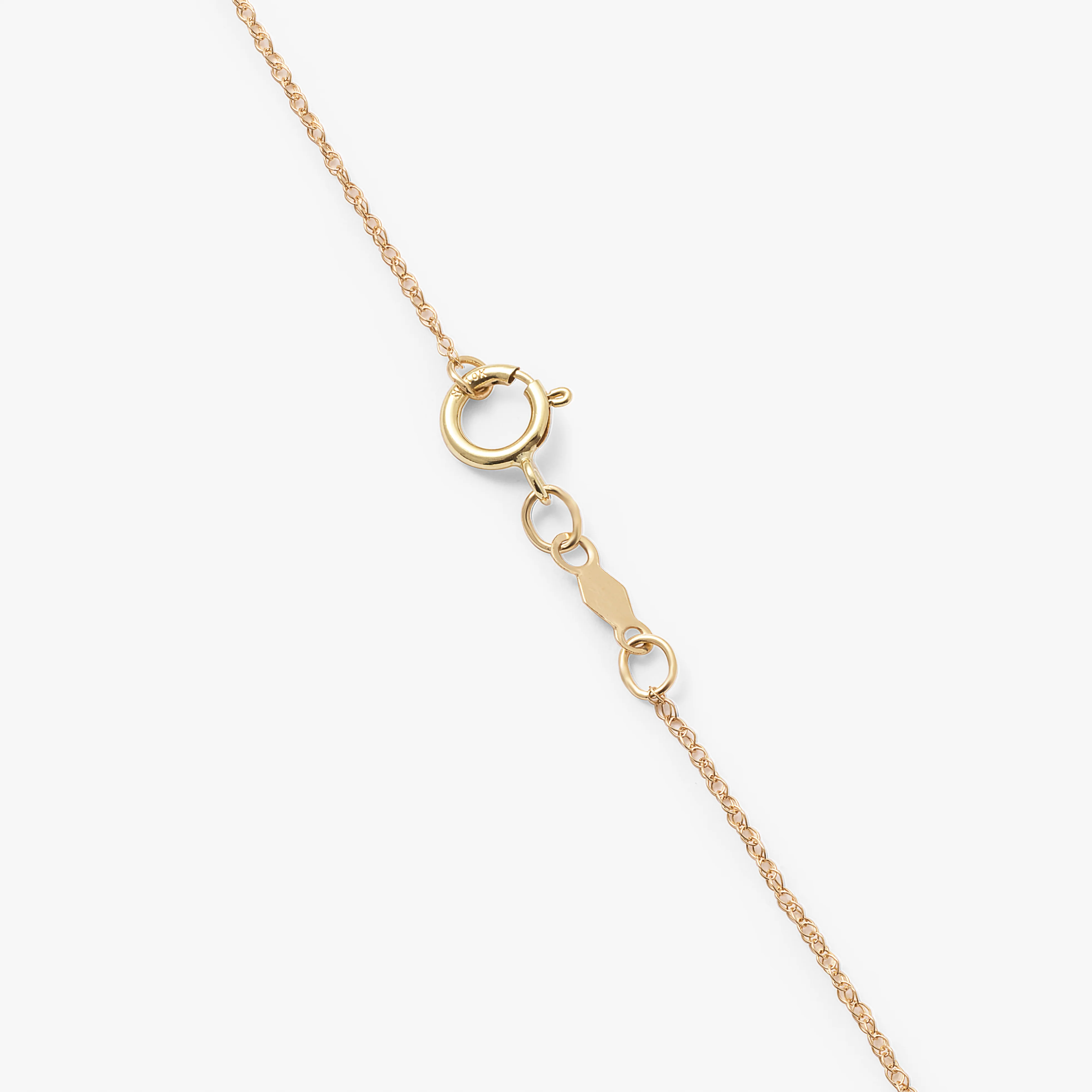 9K Yellow Gold 0.70ct Bezel Emerald Cut Lab Diamond Slider Pendant With Chain 45cm. - Image 3