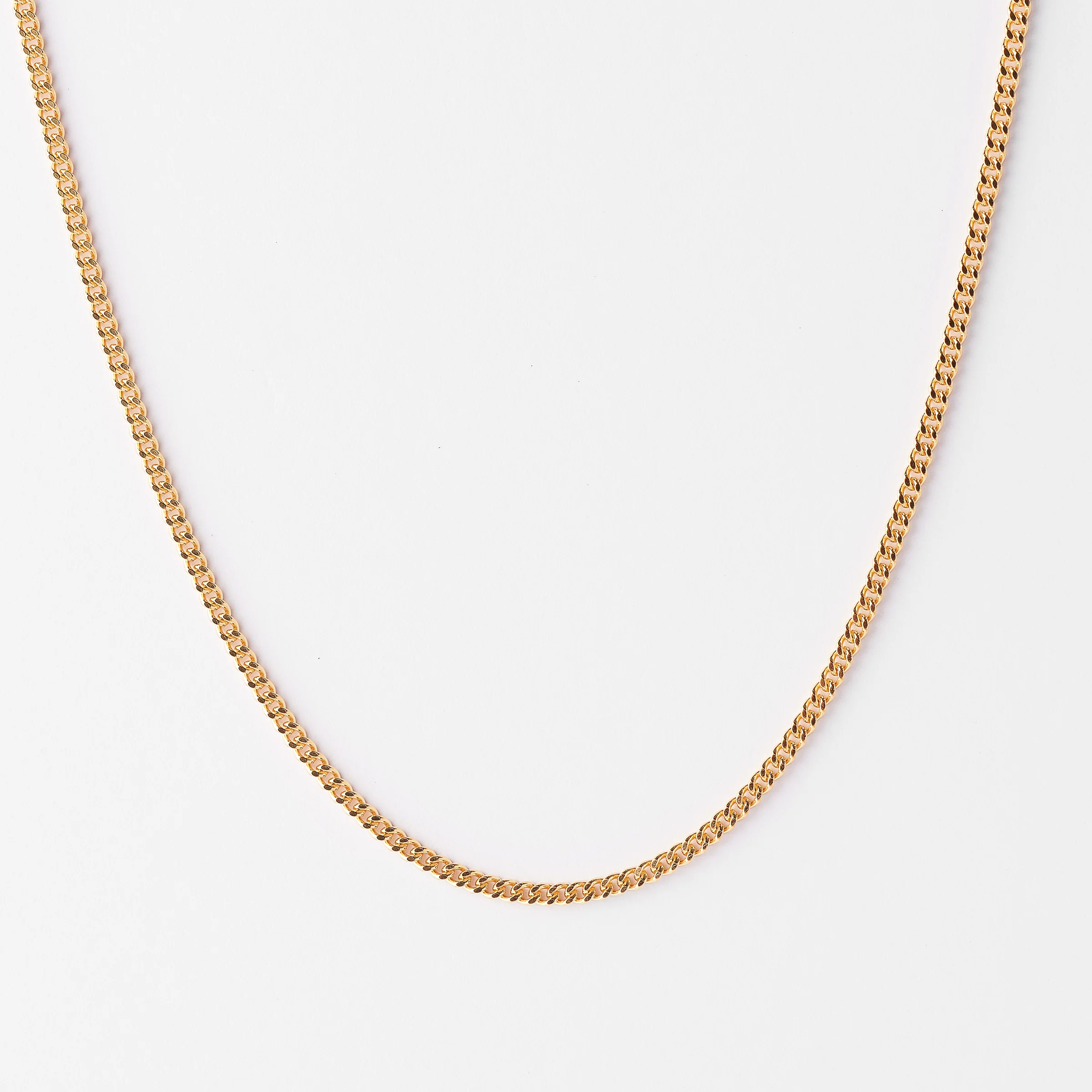 9K Yellow Gold Diamond Cut Curb Chain - Image 3