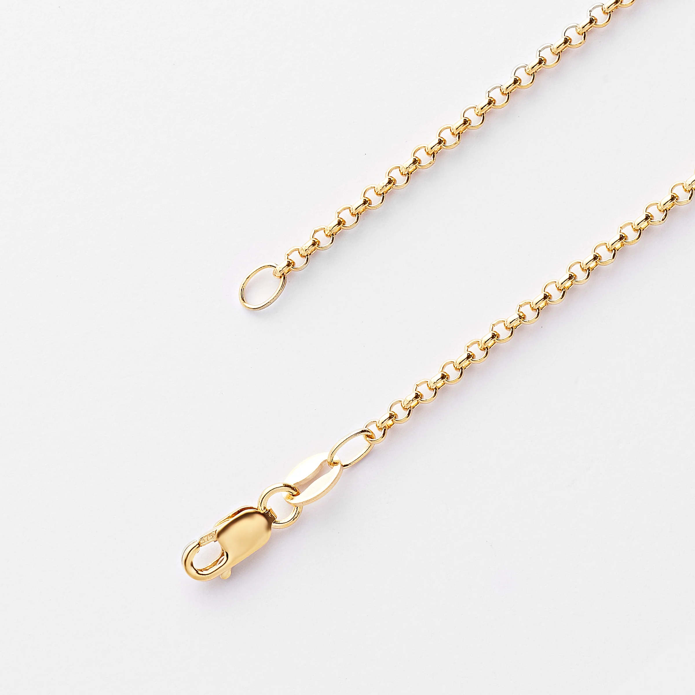 9K Yellow Gold Round Belcher Chain - Image 2
