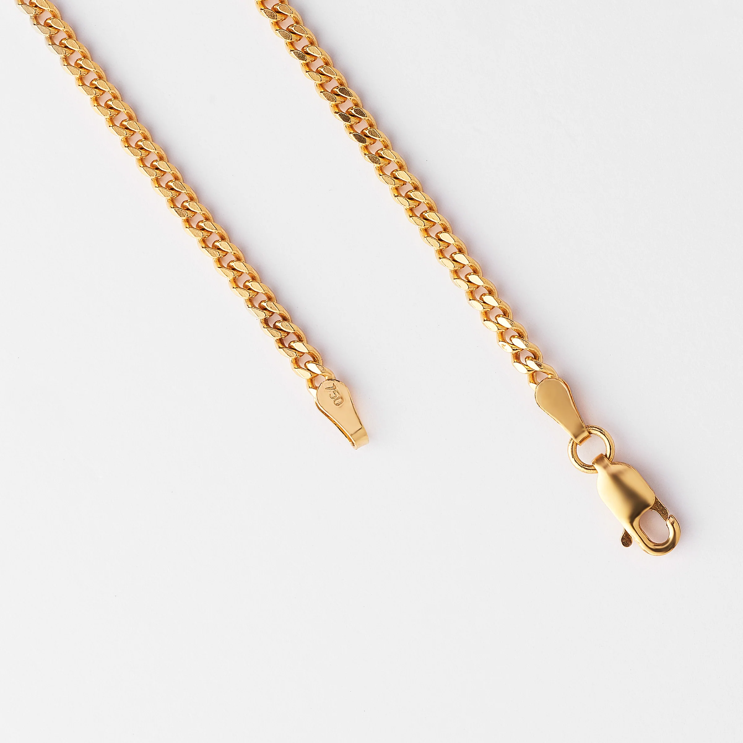 9K Yellow Gold Round Curb Chain - Image 2