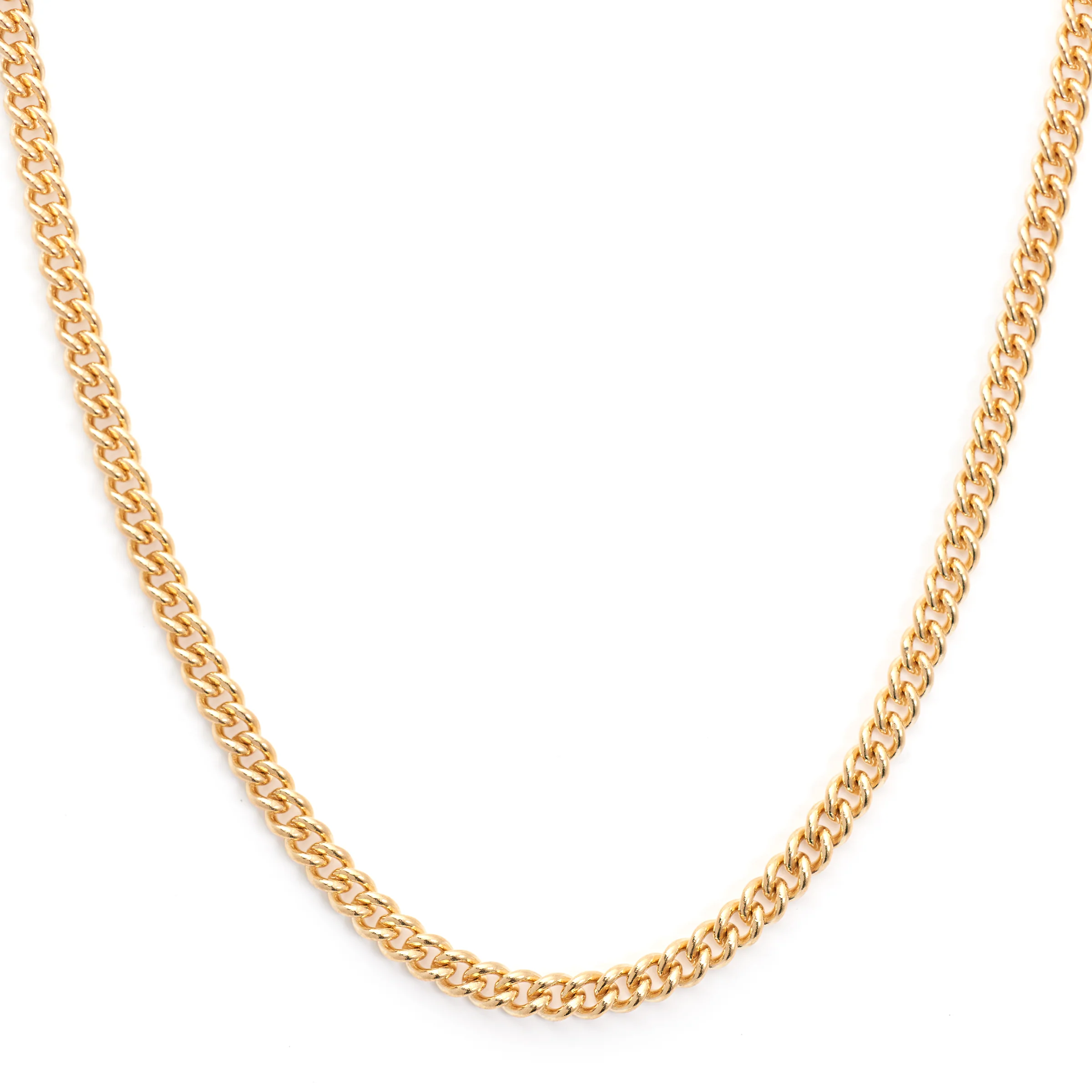 9K Yellow Gold Round Curb Chain - Image 2