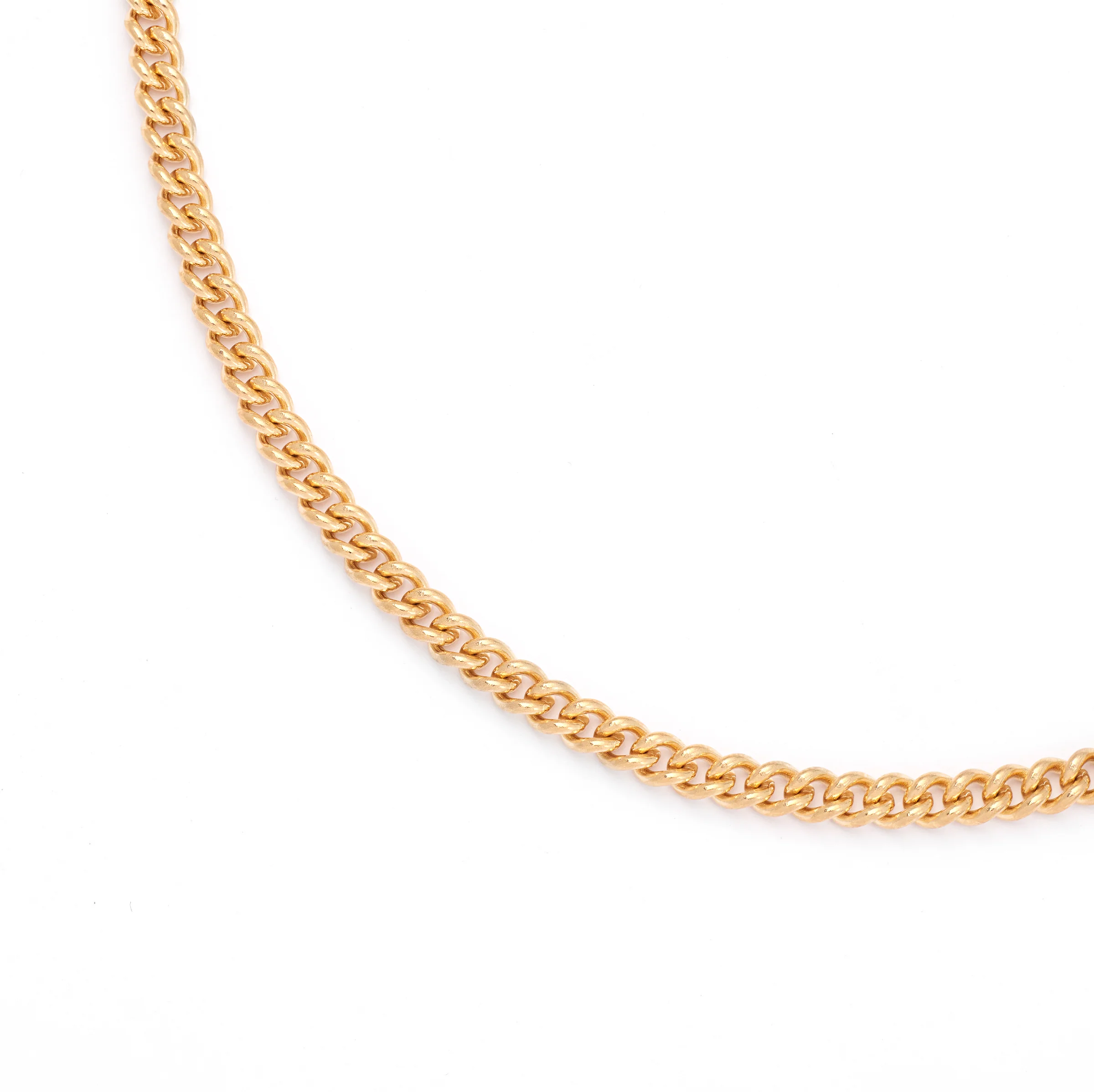 9K Yellow Gold Round Curb Chain - Image 3
