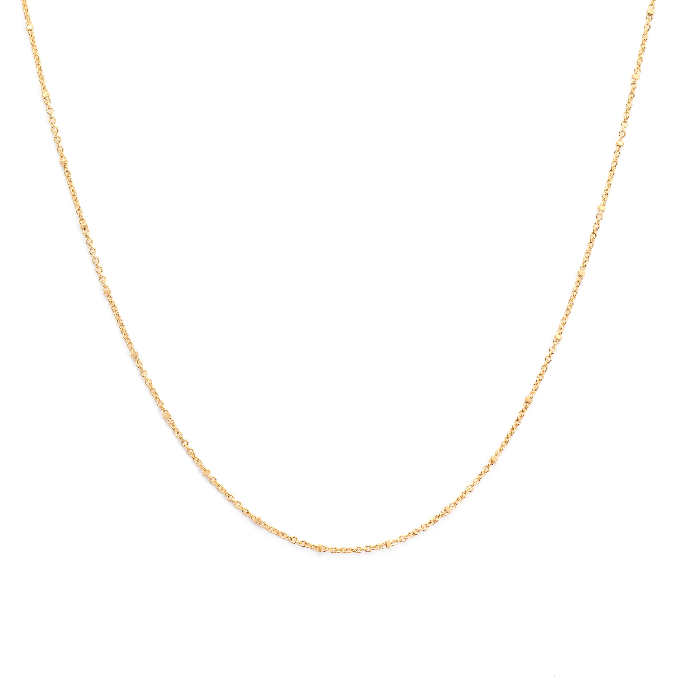 9K Yellow Gold 50cm Tight Squared Ball Cable Chain 1.5mm - Image 5