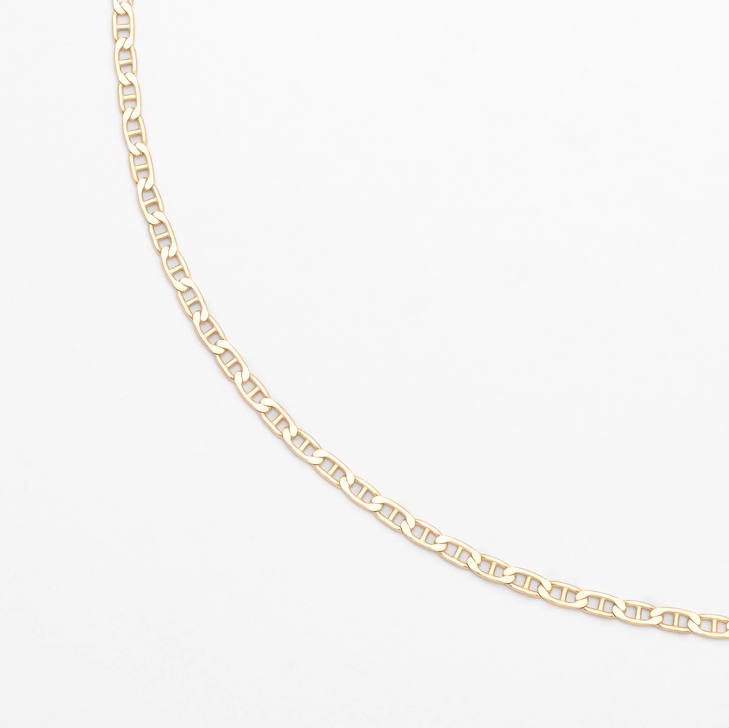 9K Yellow Gold 55cm Anchor Chain 2.3mm - Image 3