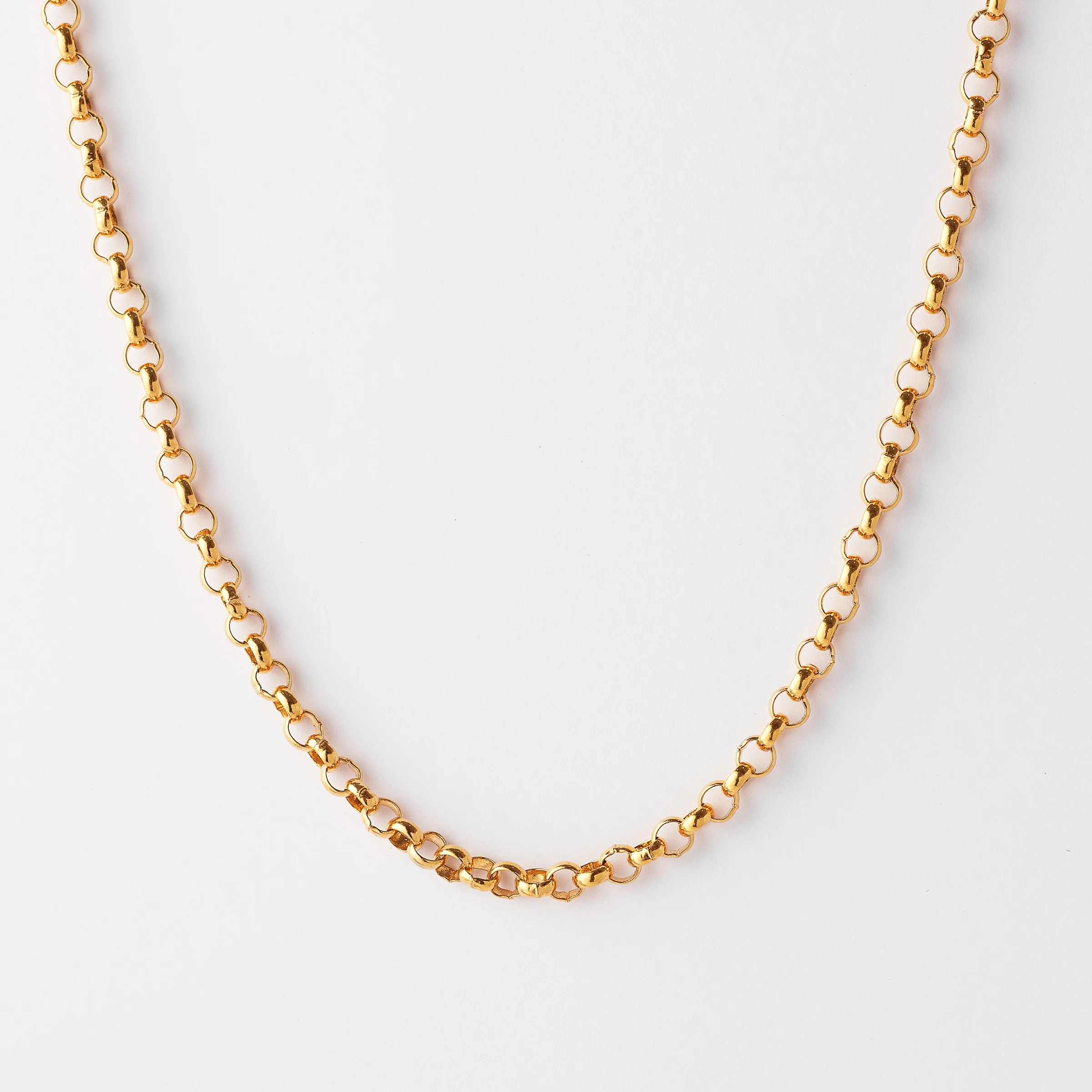 9K Yellow Gold 60cm Round Belcher Chain 3.4mm - Image 3