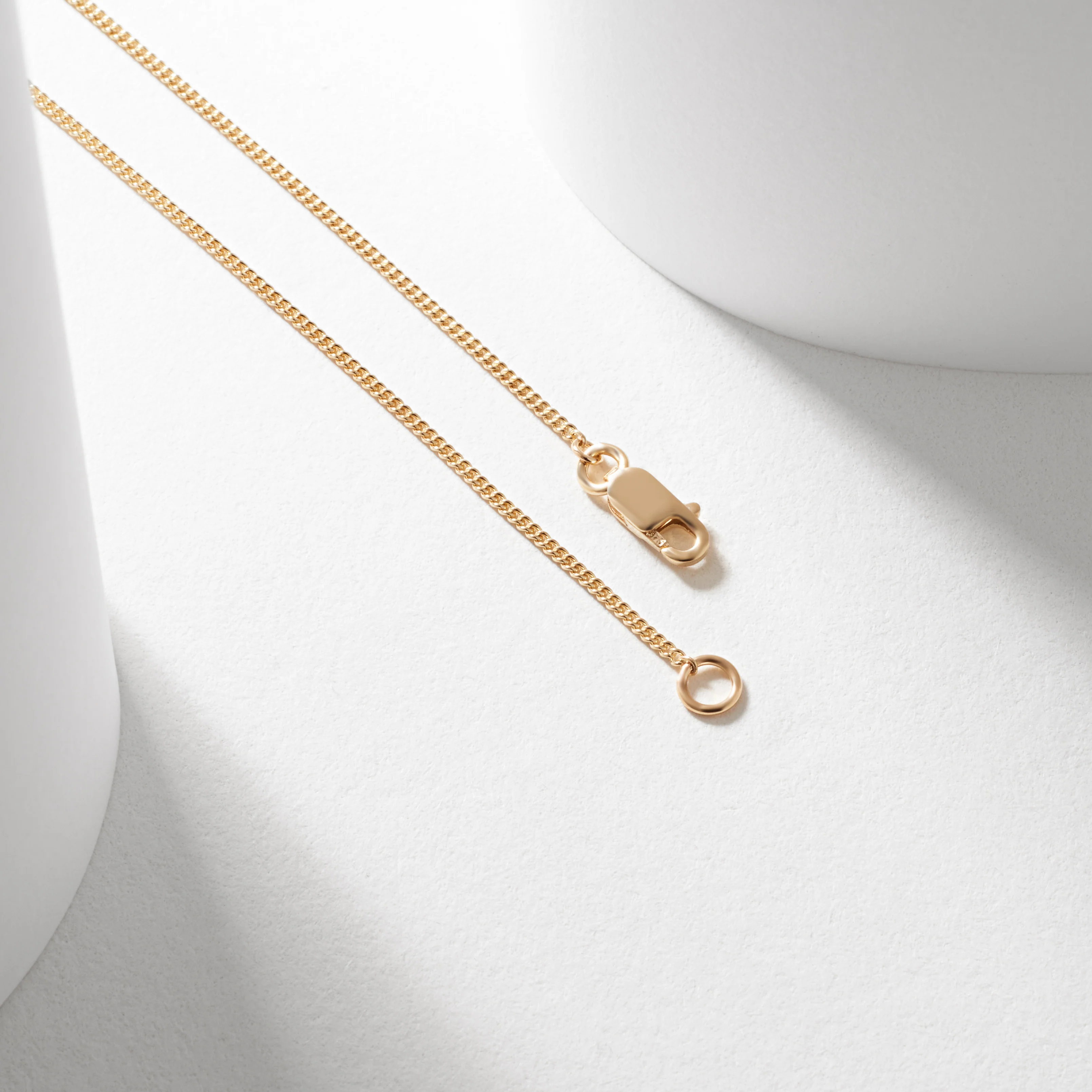 9K Yellow Gold 6mm Slider Initial D with Chain 45cm - Image 3