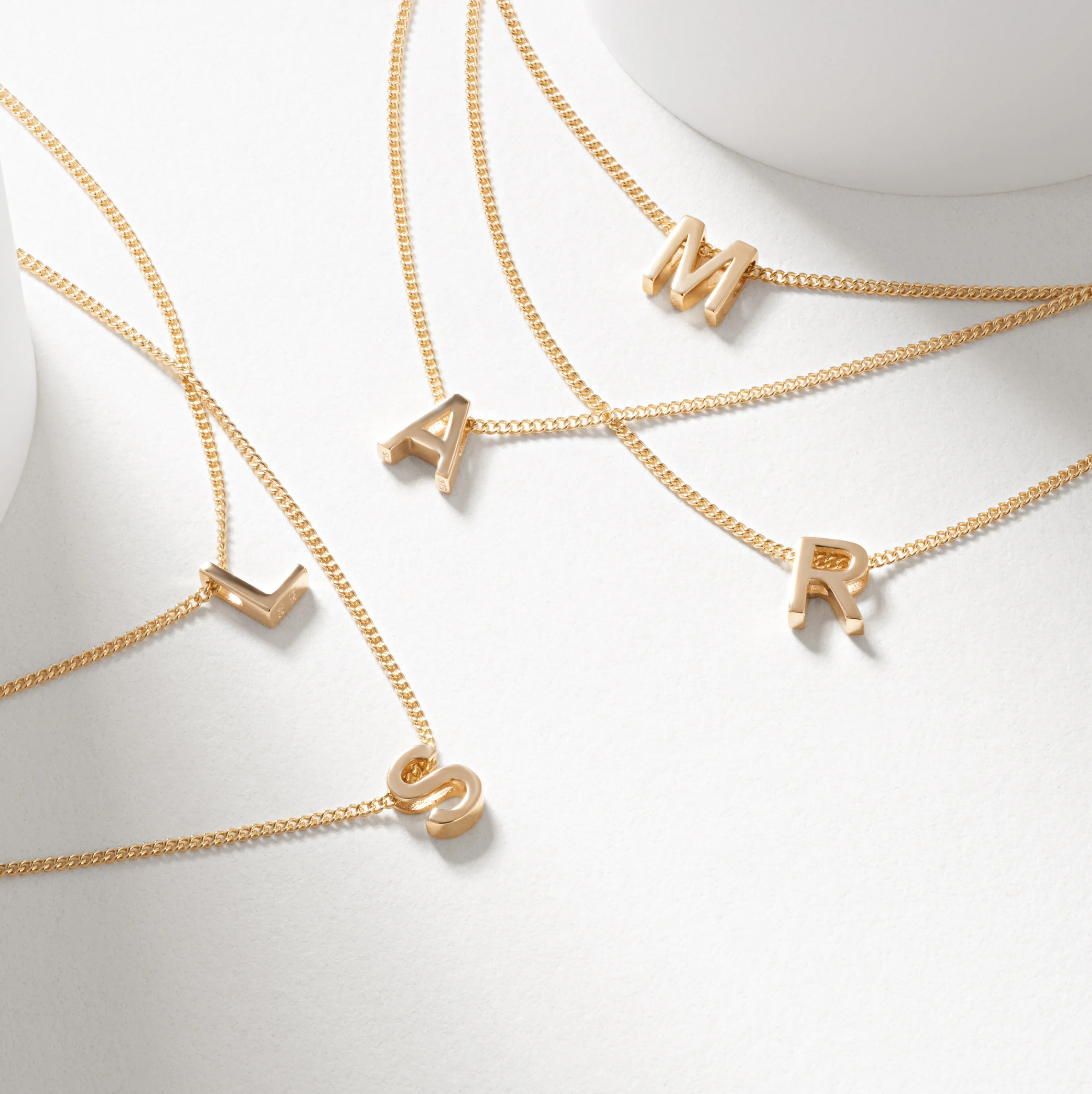 9K Yellow Gold 6mm Slider Initial D with Chain 45cm - Image 4