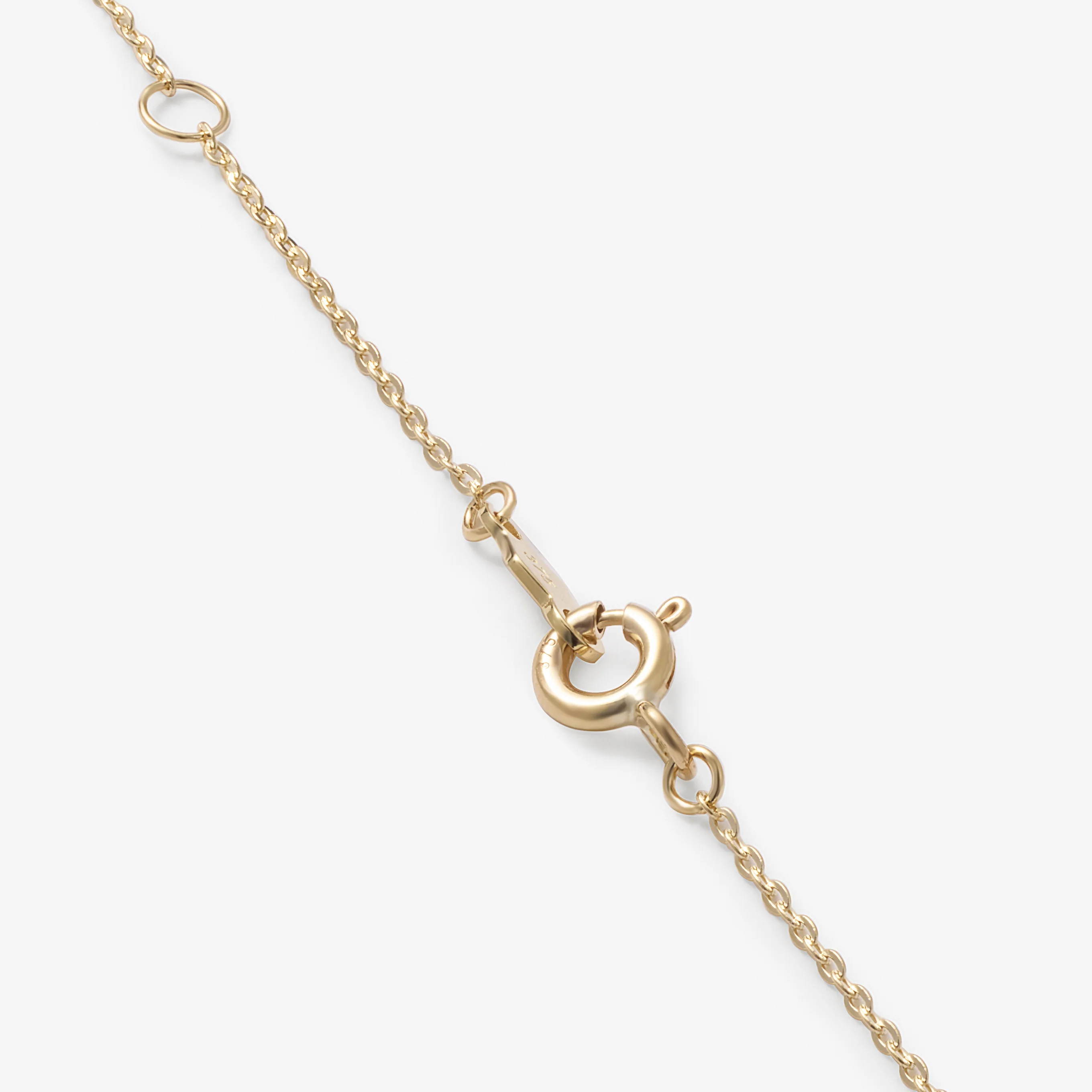 9K Yellow Gold Marquise Zirconia Station Necklace 45cm - Image 3