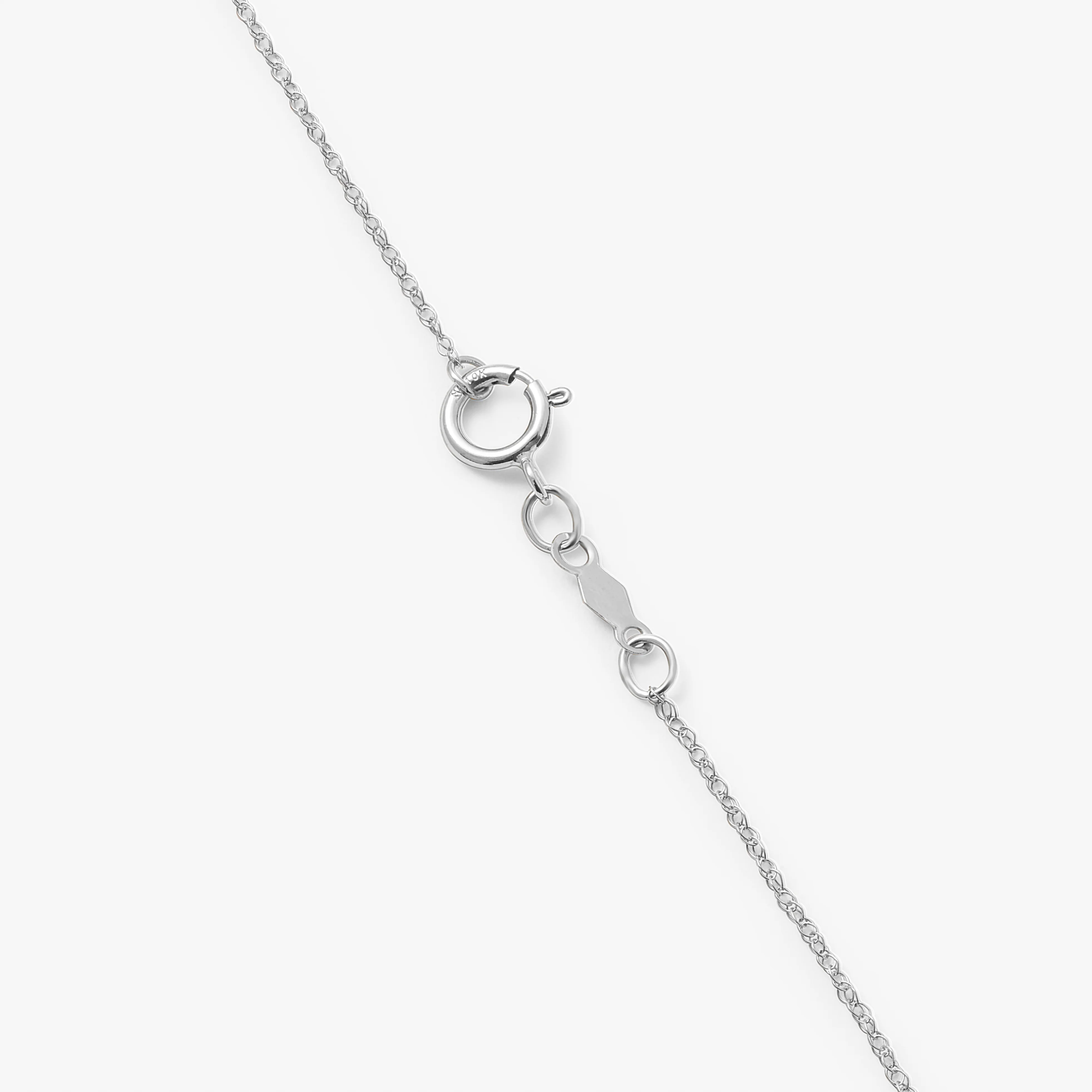 9K White Gold 0.60ct Round Brilliant Lab Diamond Pendant With Delicate Chain - Image 3