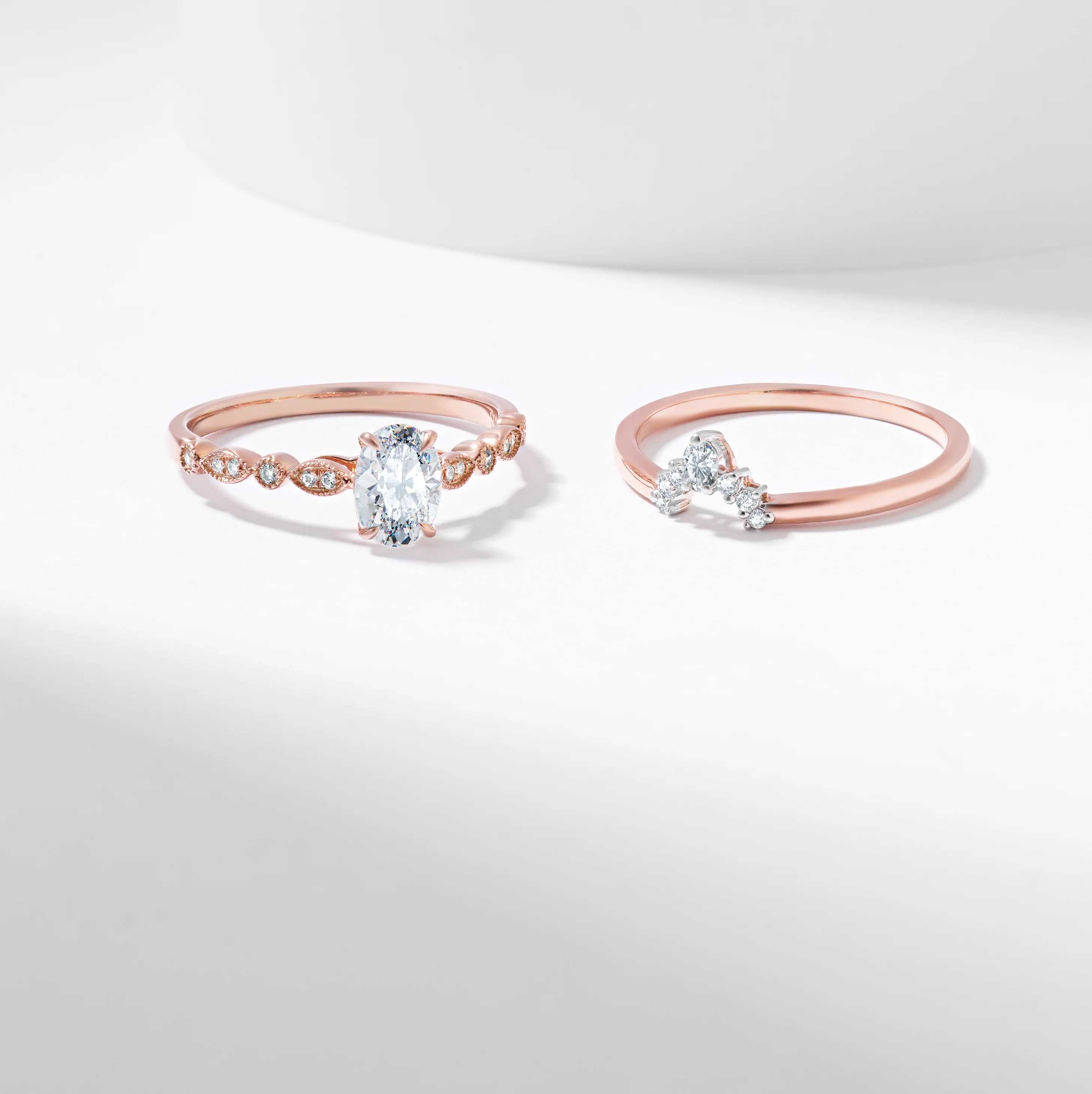 Oval Diamond Tiara Bridal Set 0.97tdw - Image 7