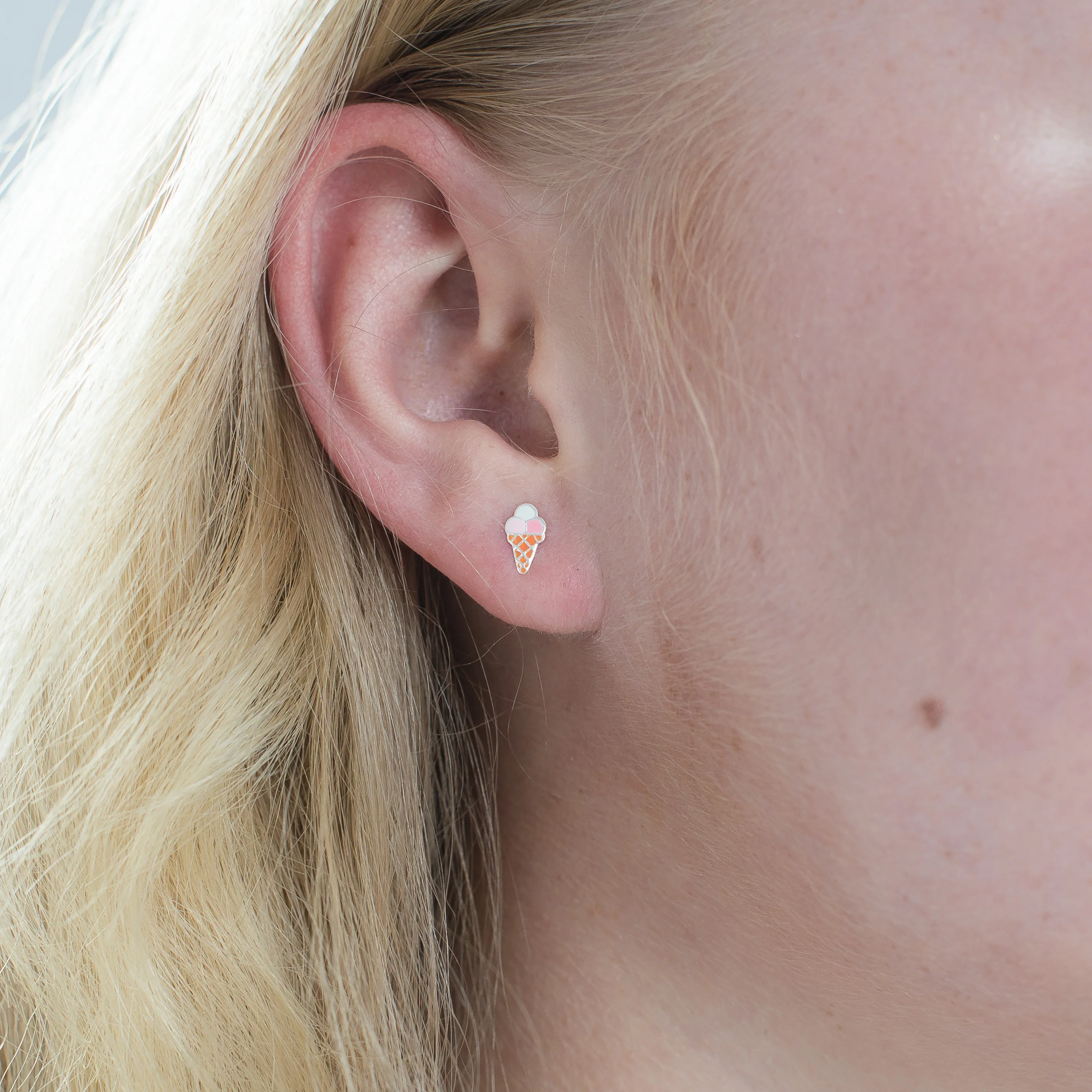 Sil enamel icecream stud earrings - Image 2