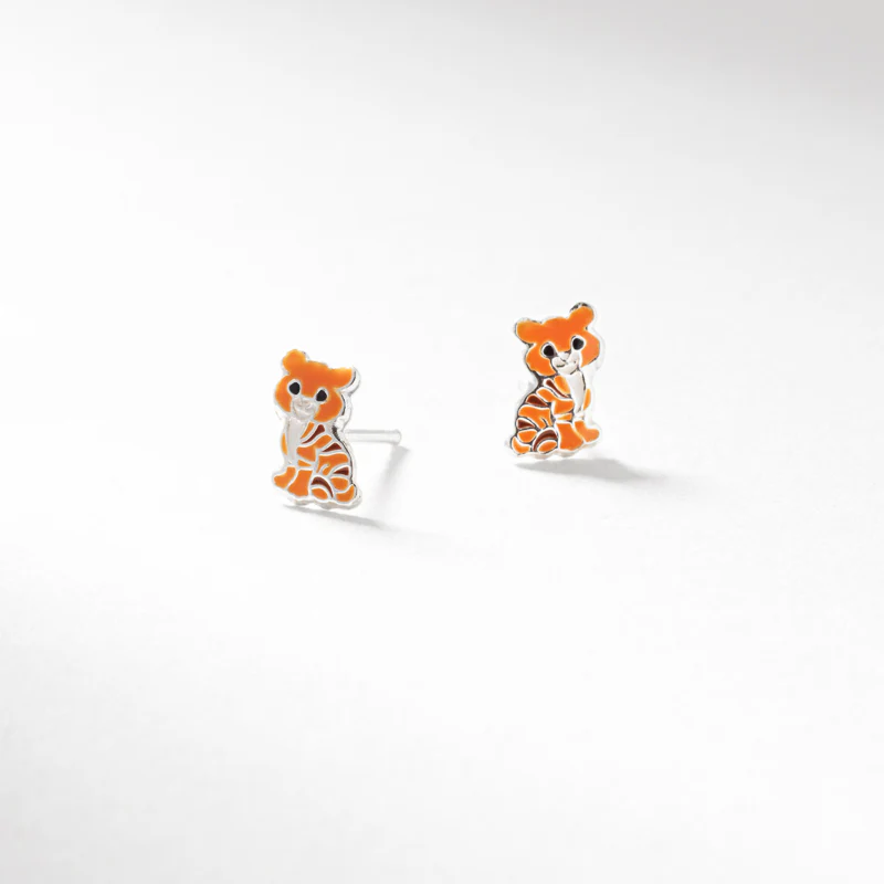 sil tiger enamel stud earrings - Image 2