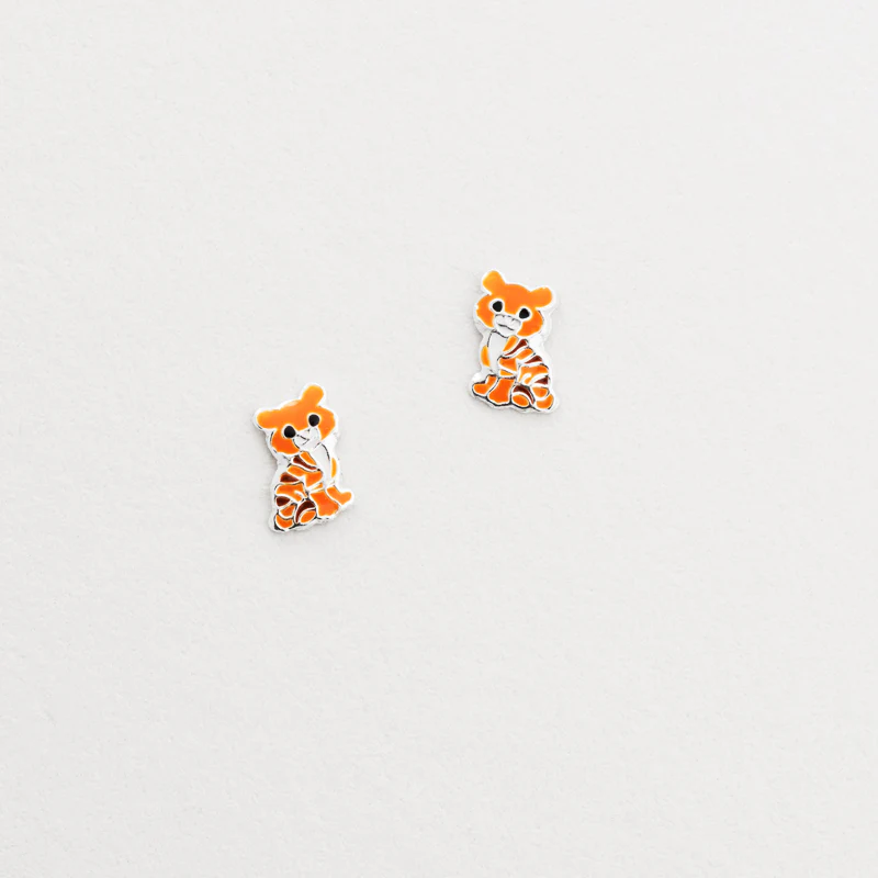sil tiger enamel stud earrings - Image 3