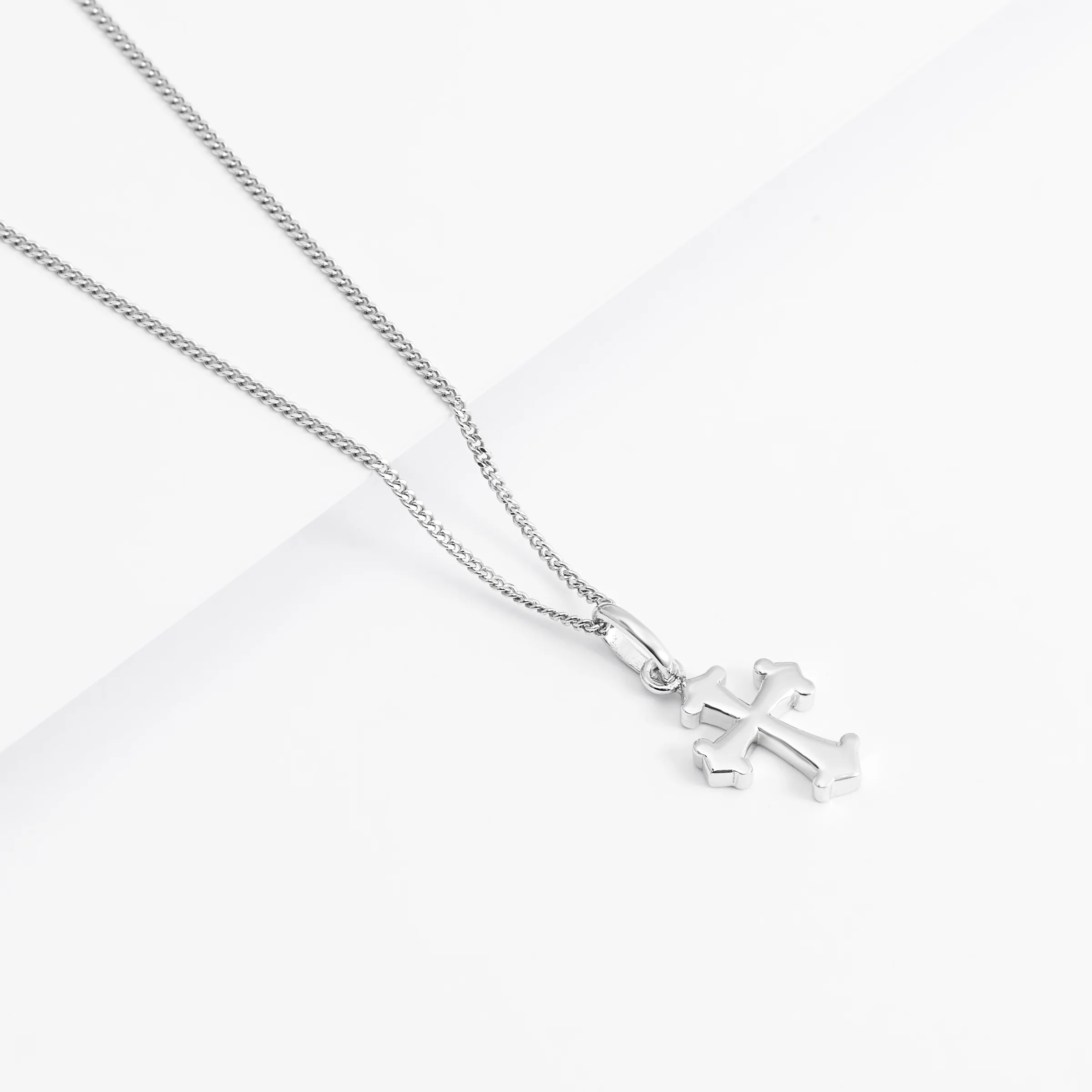 Sterling Silver Arrow Tip Cross Pendant - Image 3