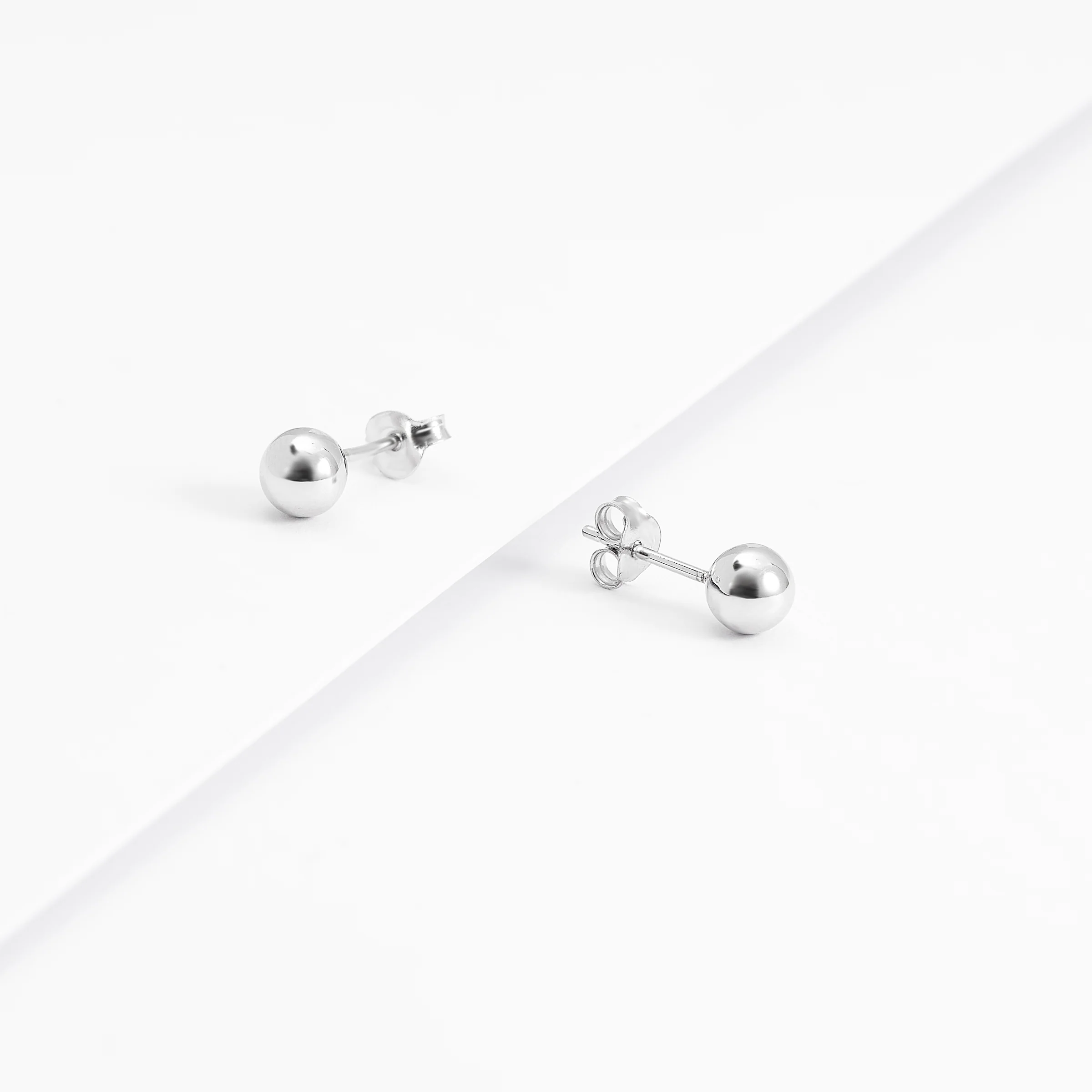 Sterling Silver Ball Stud Earrings - Image 11