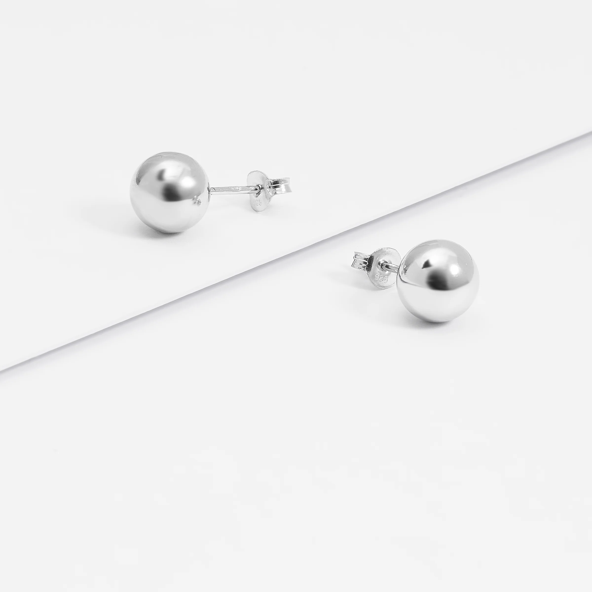 Sterling Silver Ball Stud Earrings - Image 15