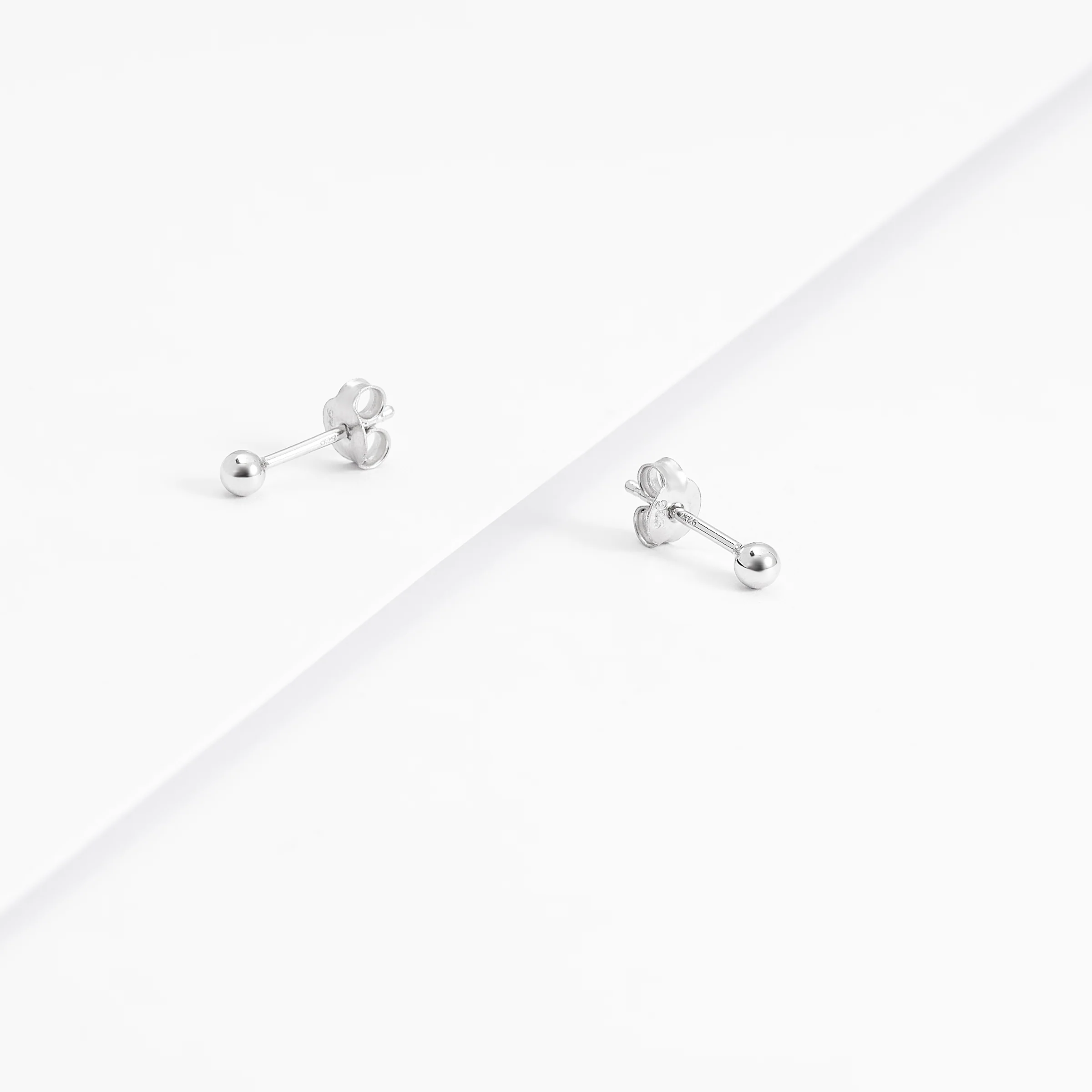 Sterling Silver Ball Stud Earrings - Image 5
