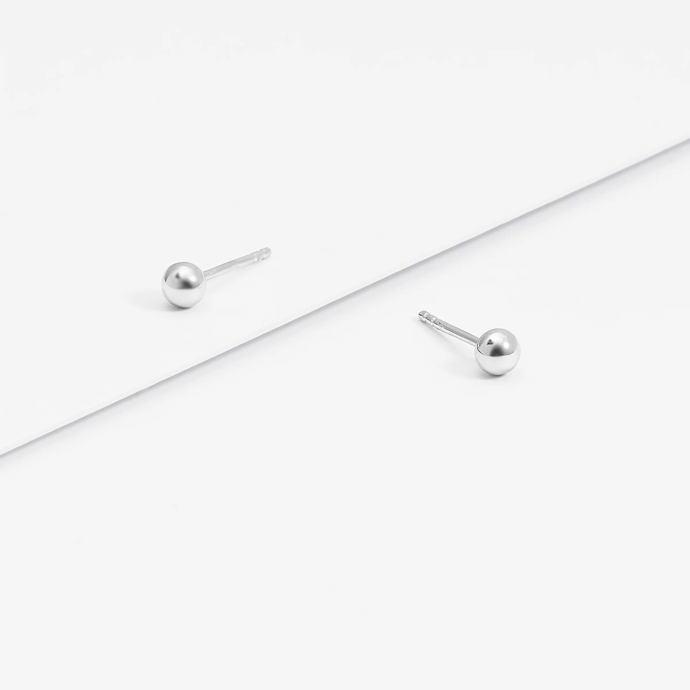 Sterling Silver Ball Stud Earrings - Image 7