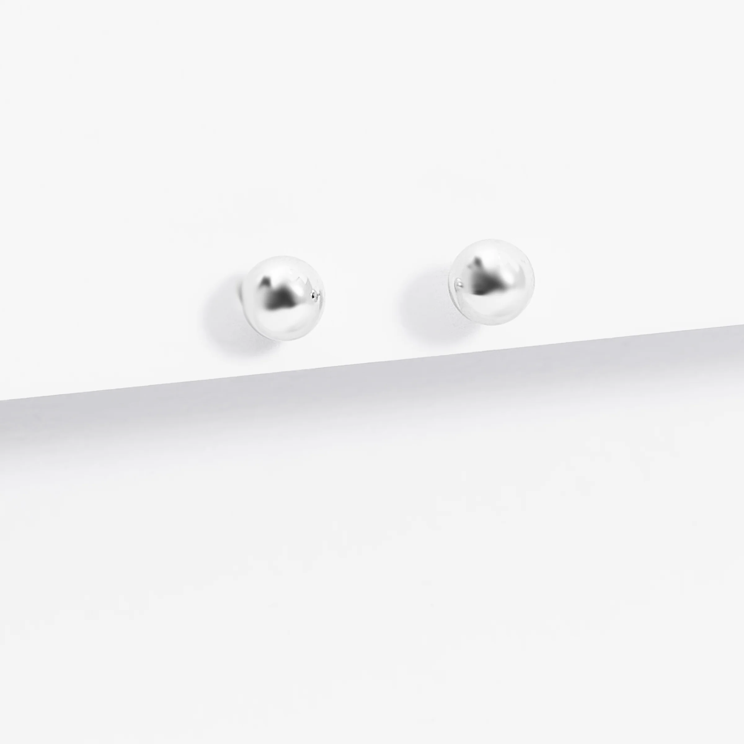 Sterling Silver Ball Stud Earrings - Image 8