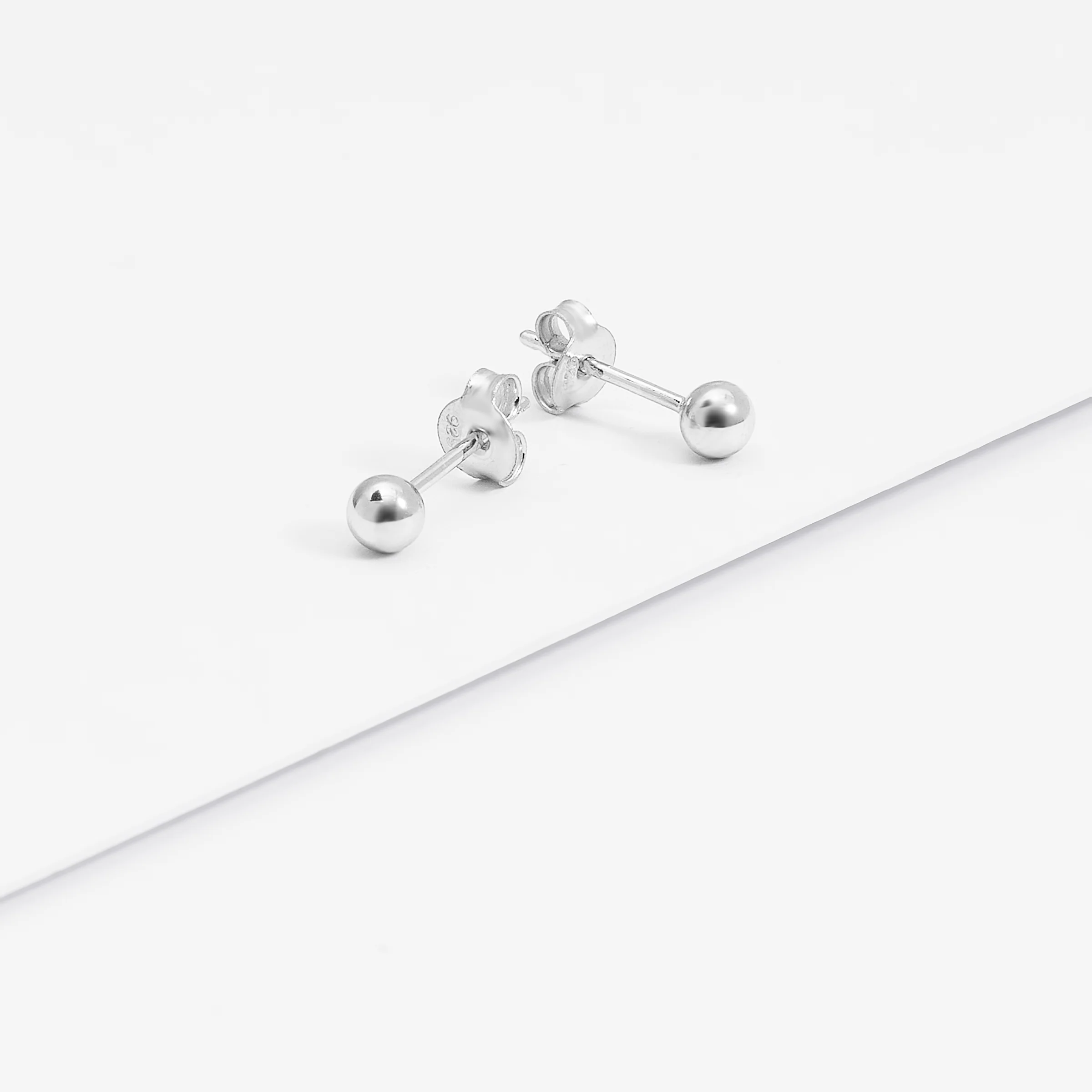 Sterling Silver Ball Stud Earrings - Image 9