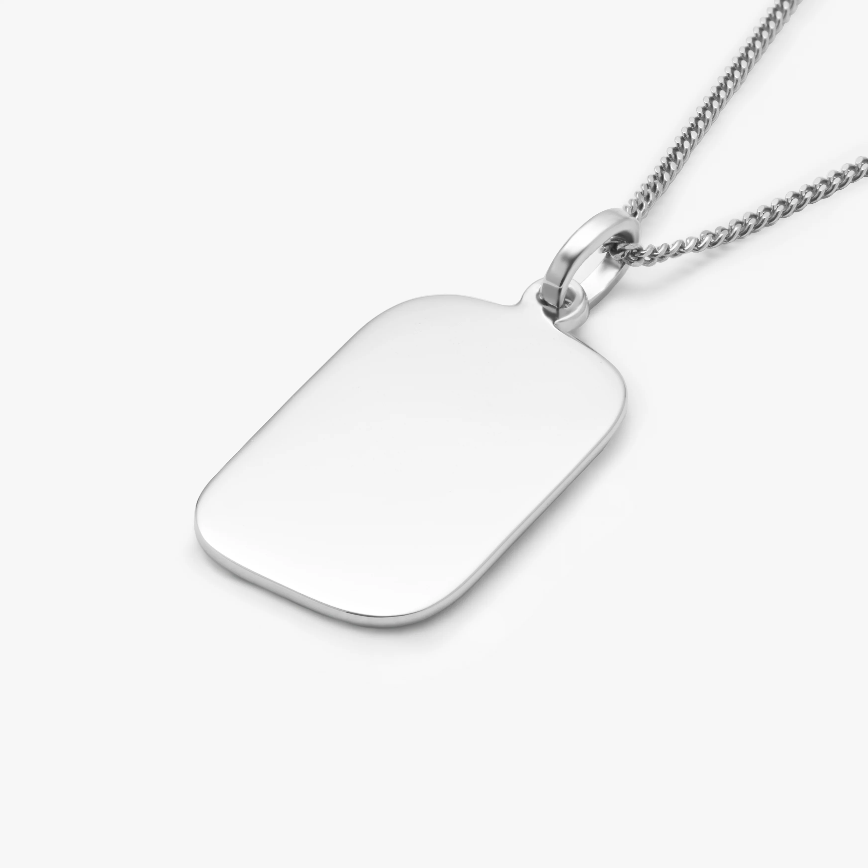 Sterling Silver Engravable Pendant 20x13mm - Image 3