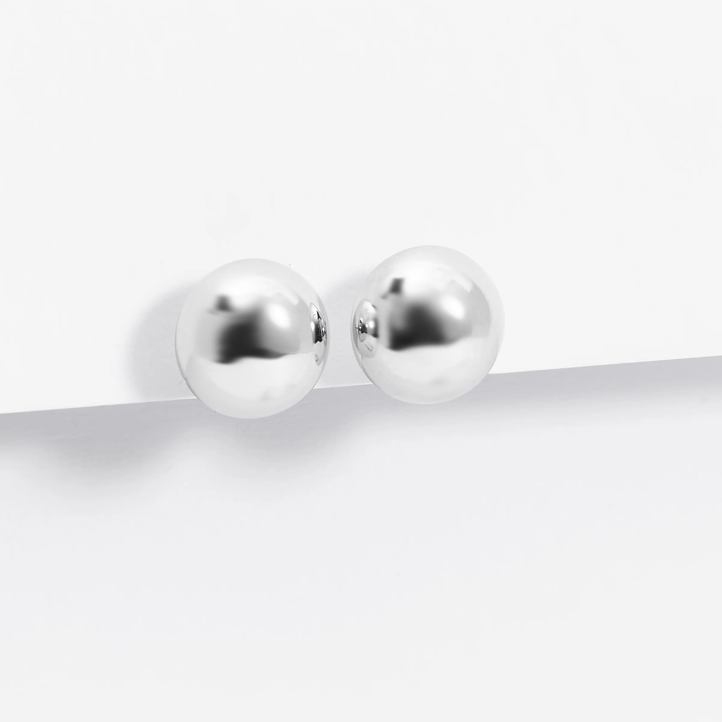 Sterling Silver Dome Ball Stud Earrings - Image 14
