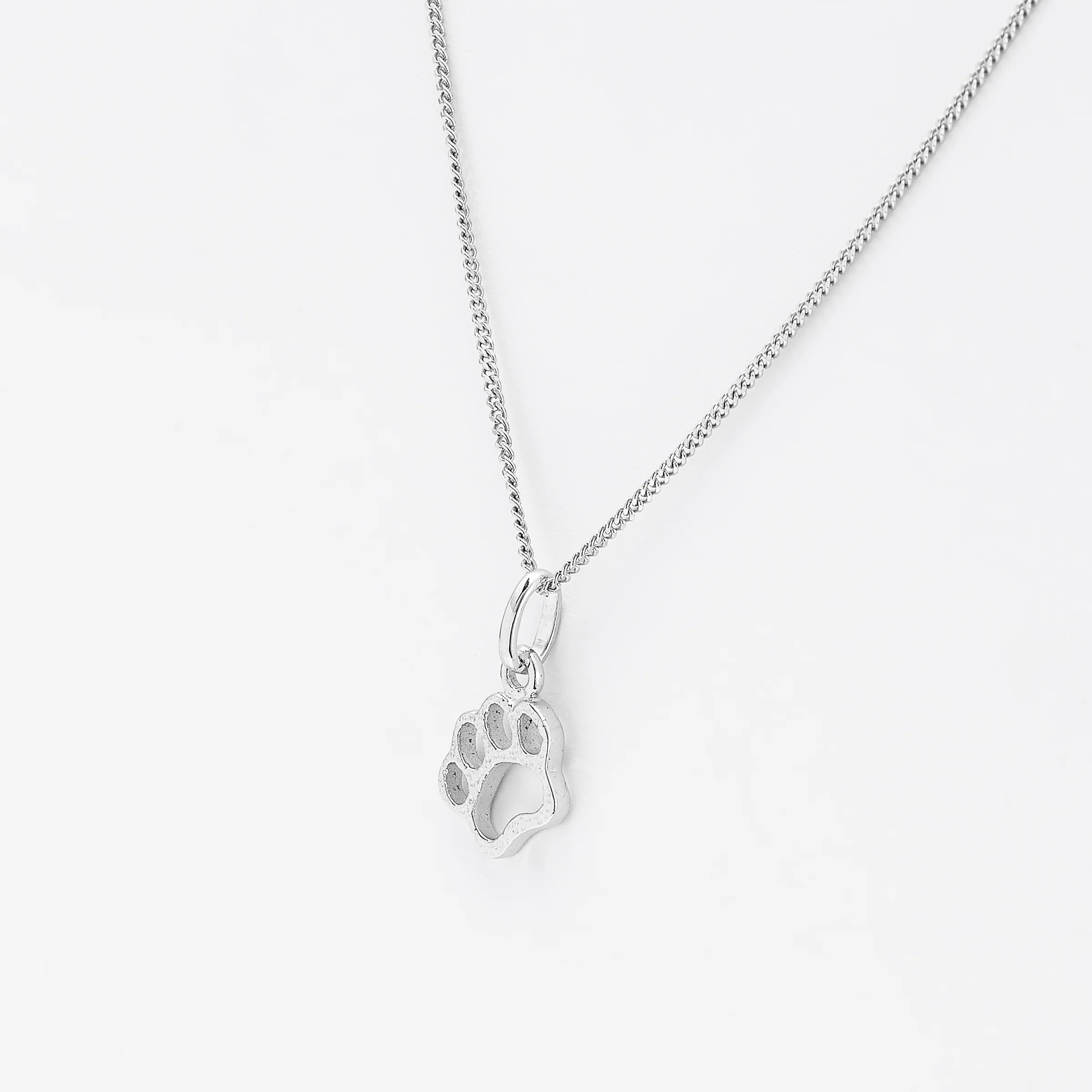 Sterling Silver Paw Print Pendant - Image 2