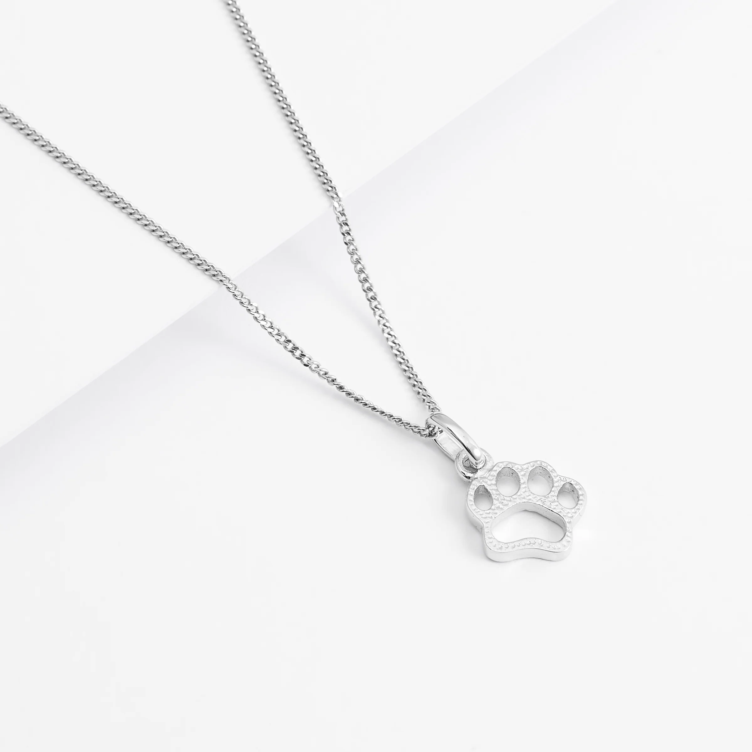 Sterling Silver Paw Print Pendant - Image 3