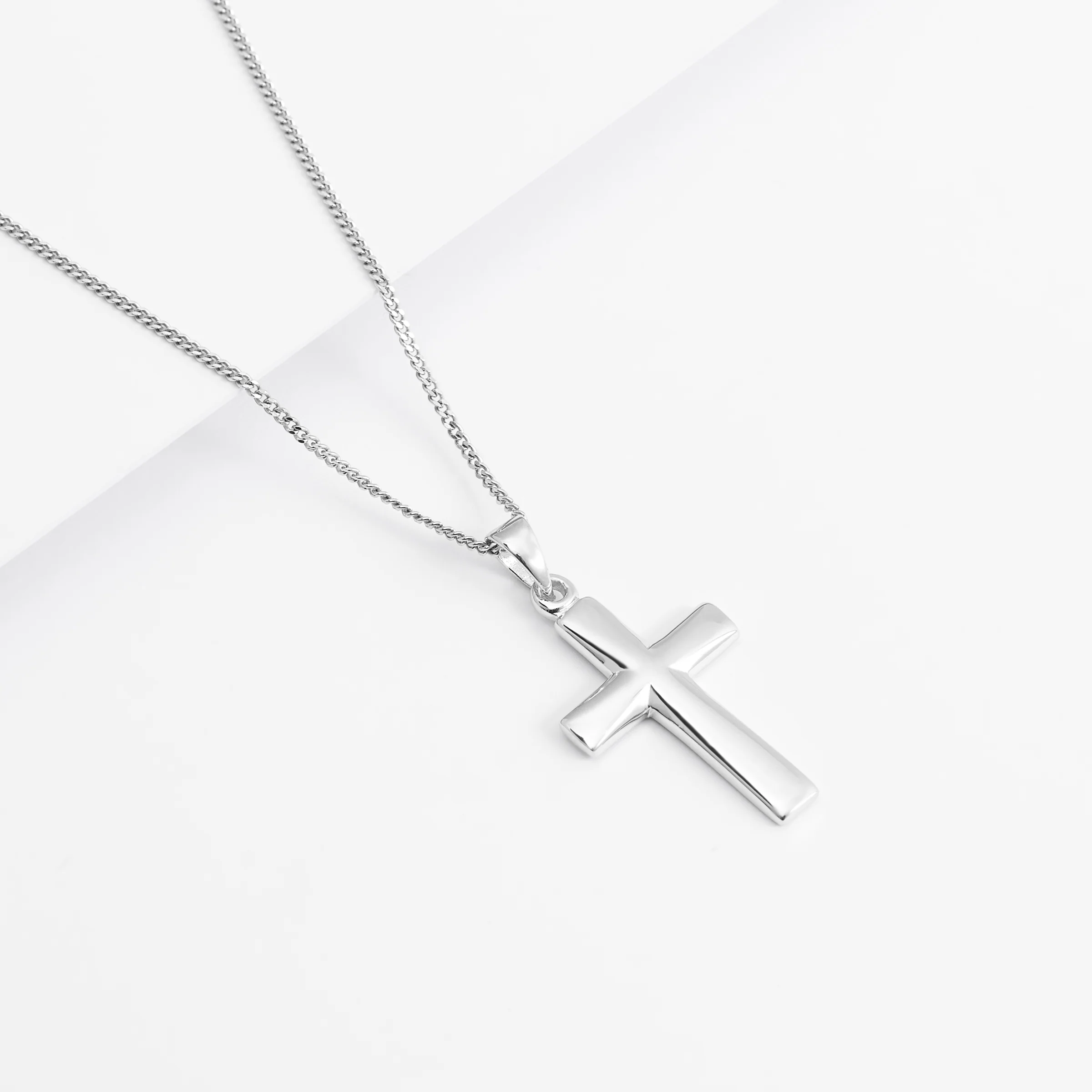 Sterling Silver Plain Cross Pendant 20x13mm - Image 3