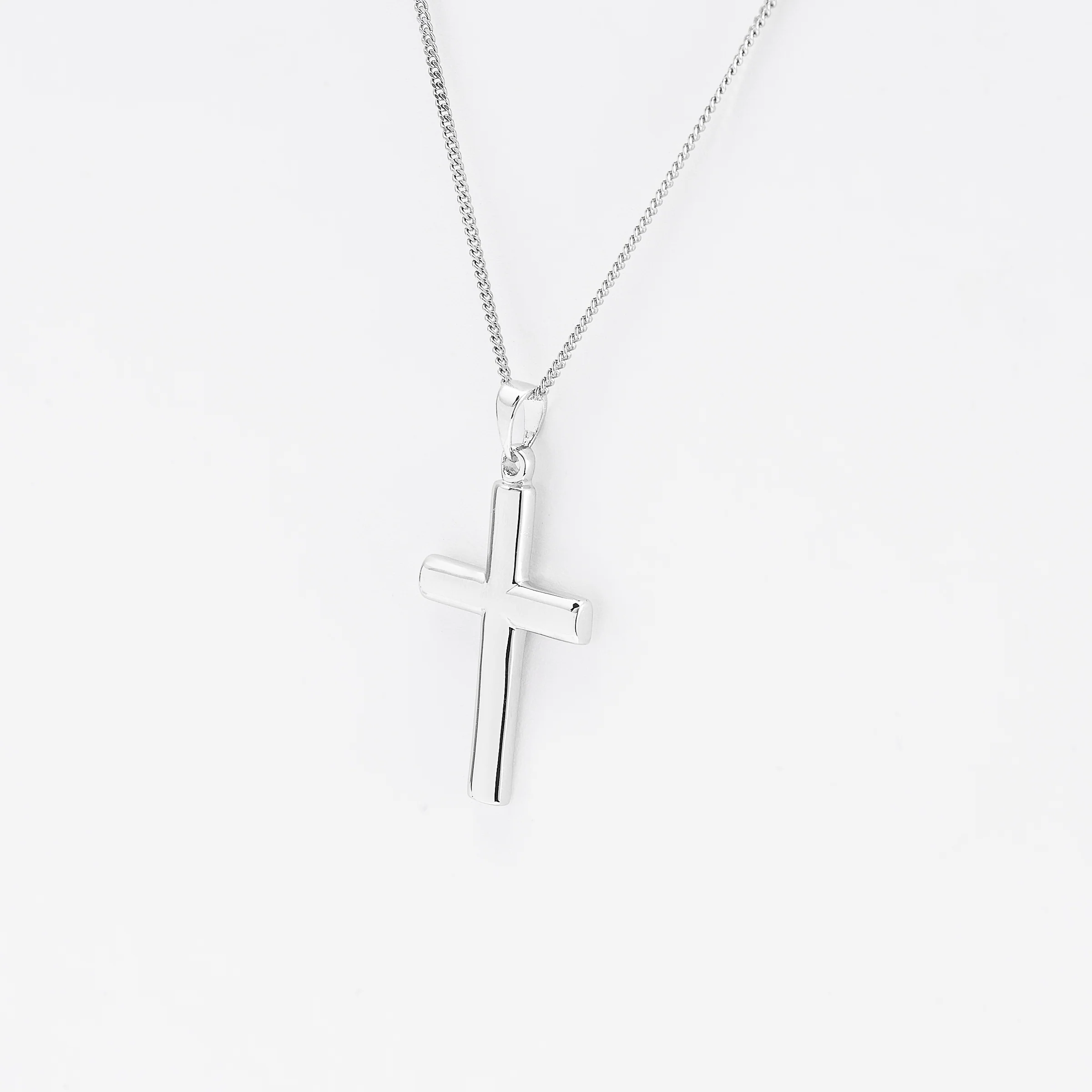 Sterling Silver Plain Cross Pendant 24x16mm - Image 2