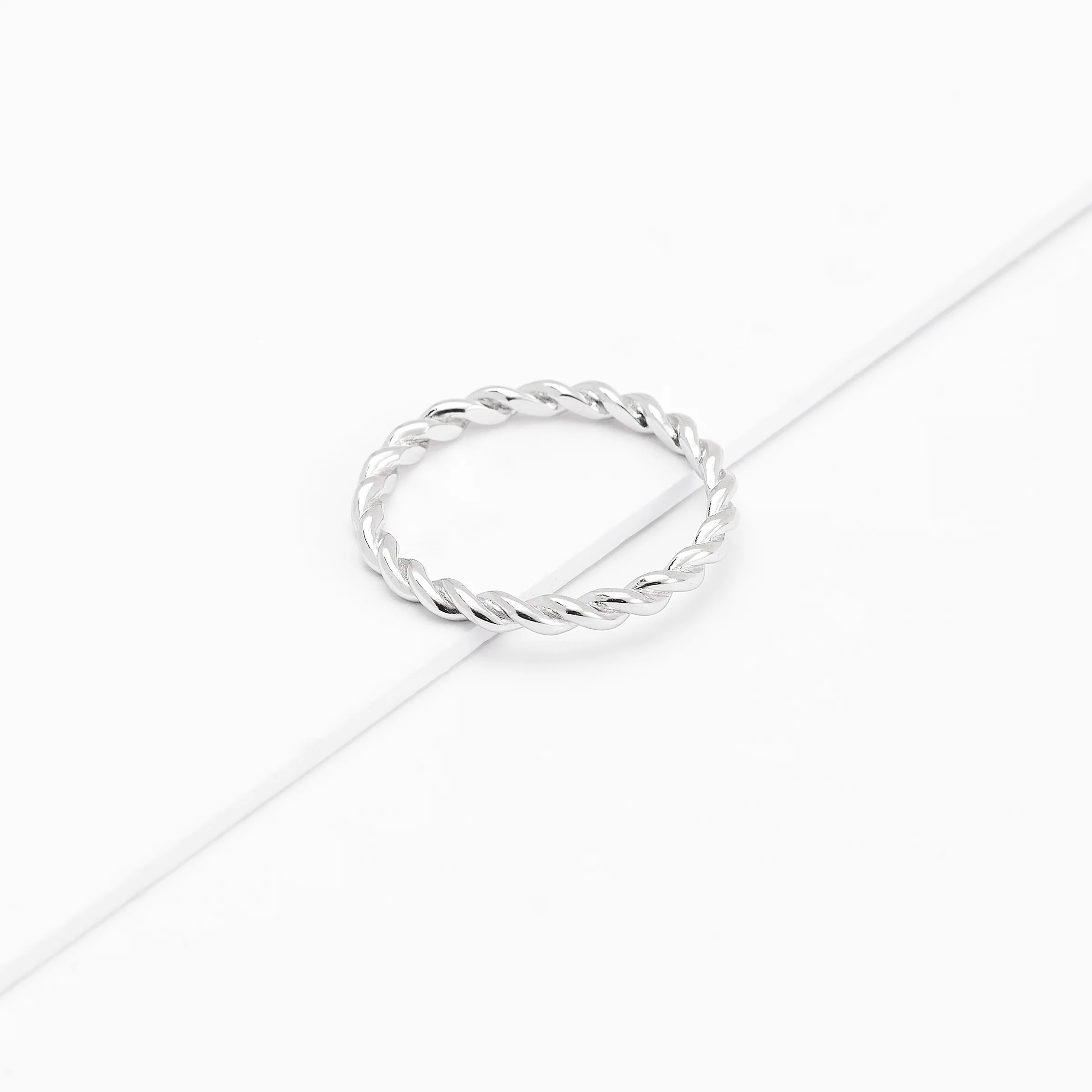 Sterling Silver Twist Band Ring - Image 3