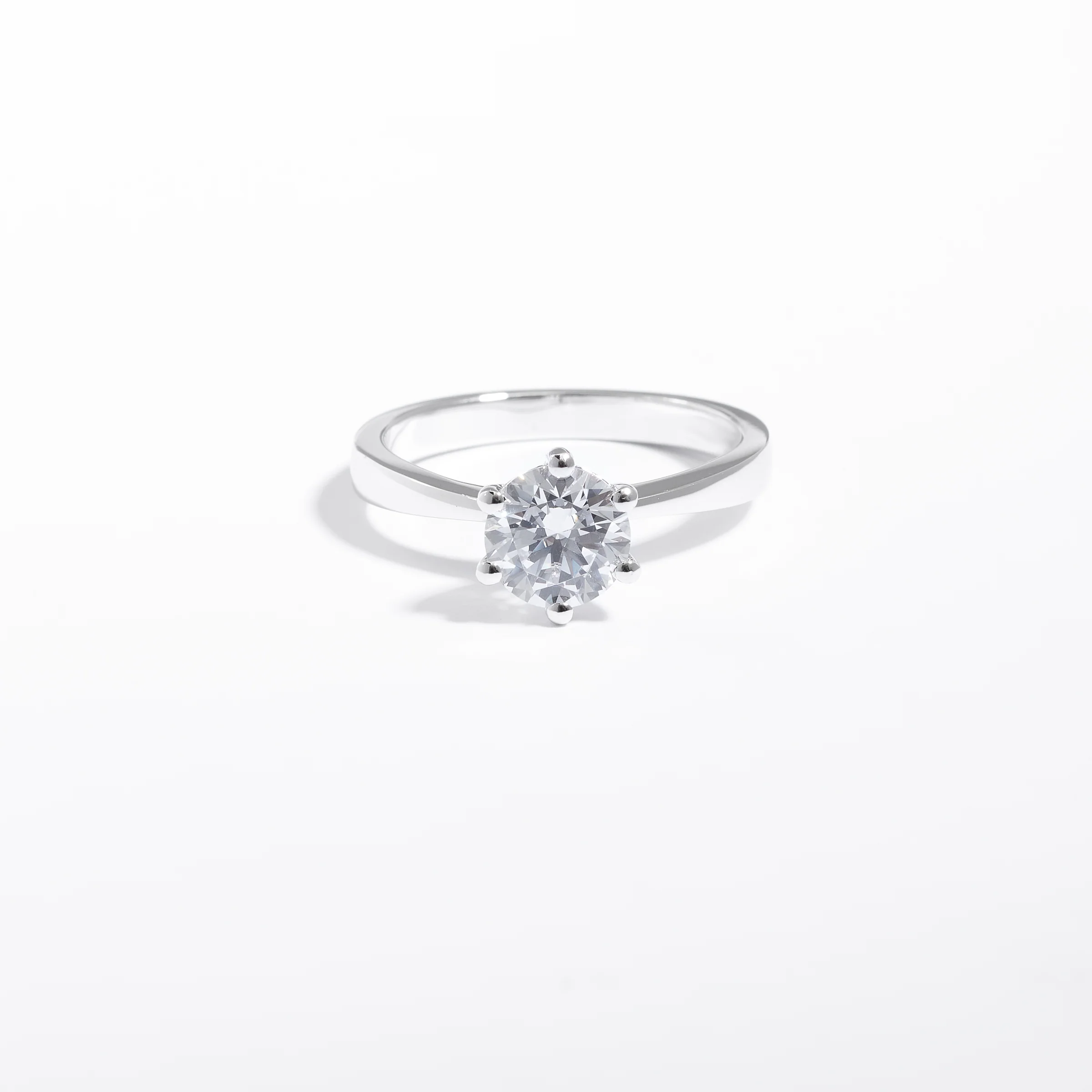 Sterling Silver Zirconia Brilliant Solitaire Ring - Image 3
