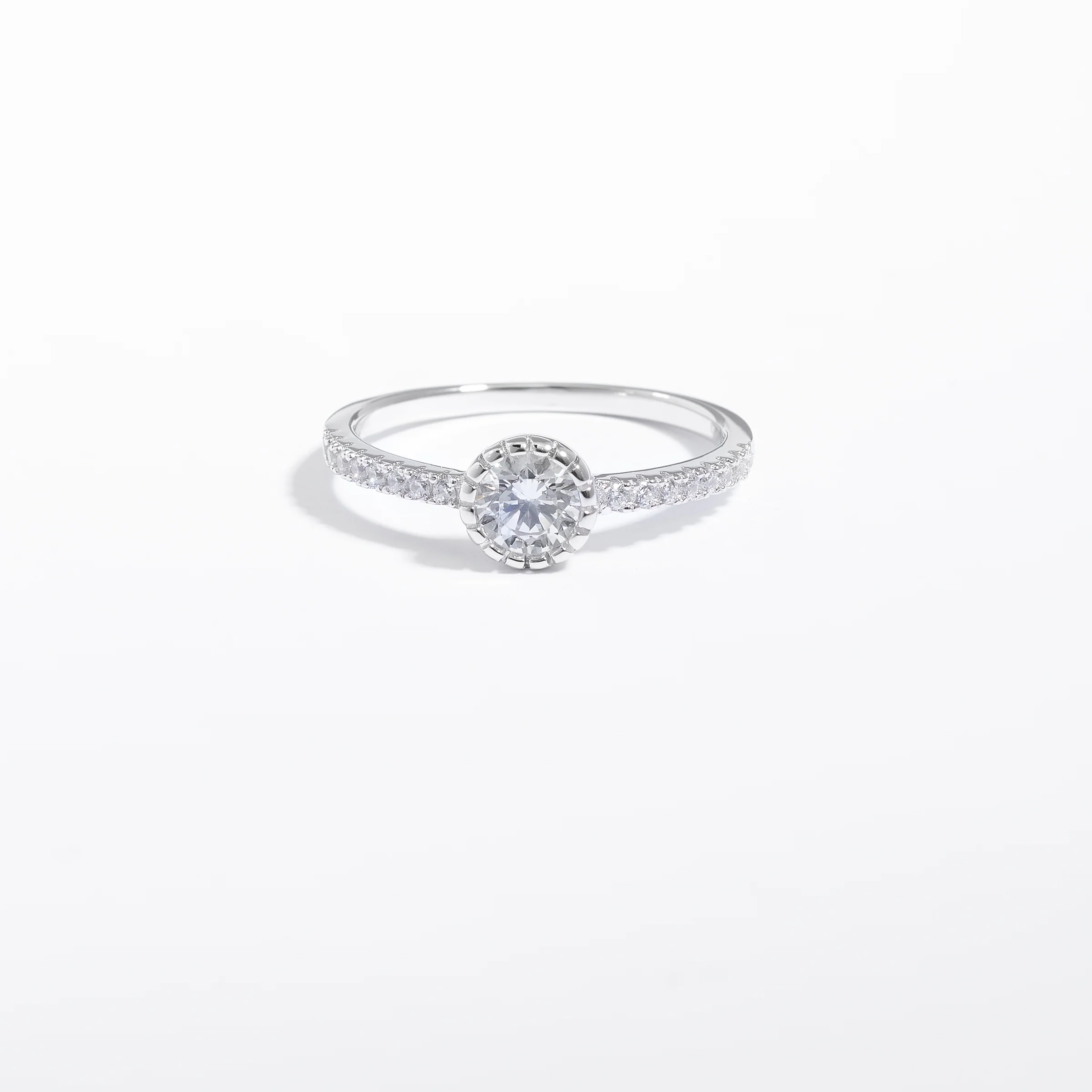 Sterling Silver Zirconia Crown Set Ring - Image 3