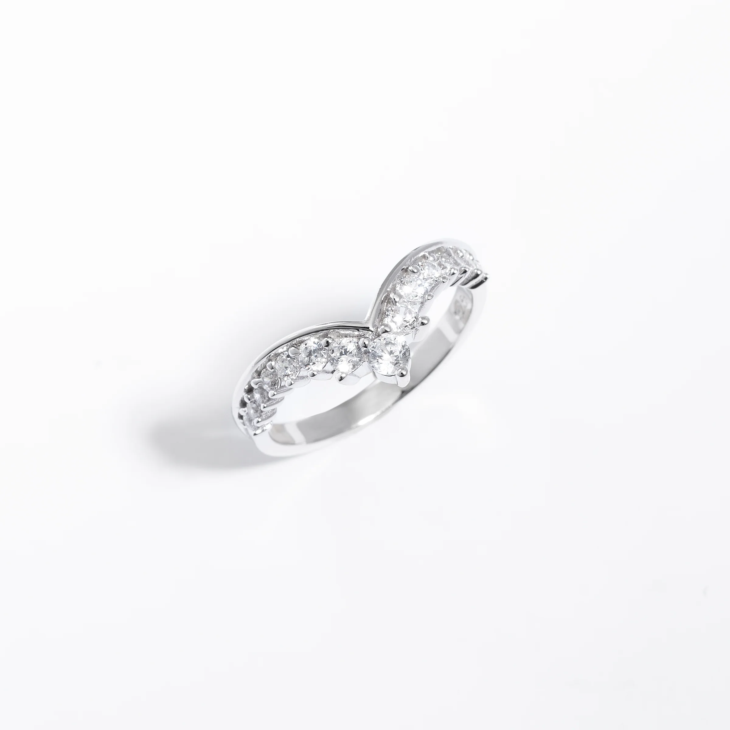Sterling Silver Zirconia Tiara Ring - Image 2
