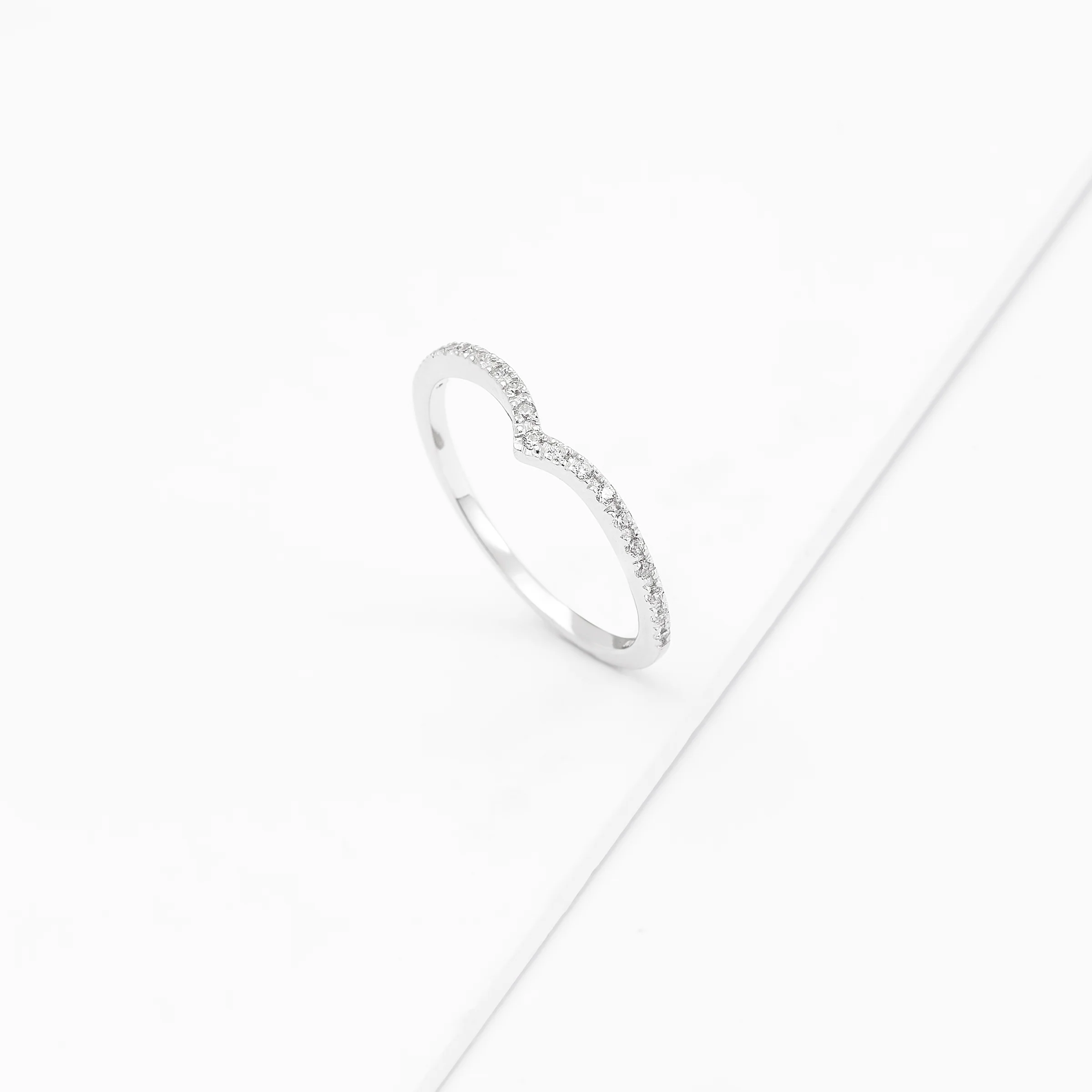 Sterling Silver Zirconia V Tiara Ring - Image 2
